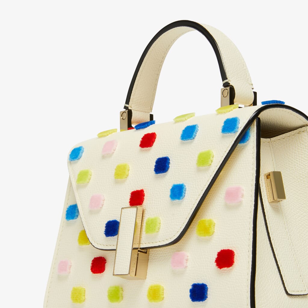MICRO HANDBAG ISIDE SQUARE VELVET EMBROIDERY CALF LEATHER VS LIGHT GOLD,WWX1,gallery image number 2
