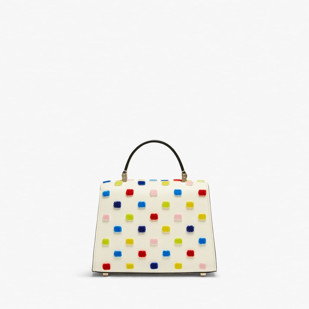 MICRO HANDBAG ISIDE SQUARE VELVET EMBROIDERY CALF LEATHER VS LIGHT GOLD,WWX1,gallery image number 3