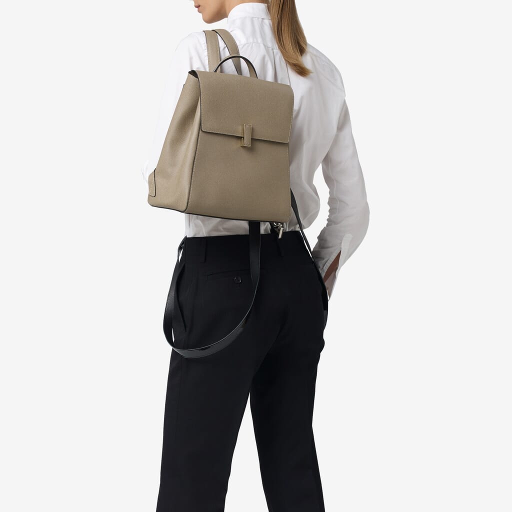 BACKPACK ISIDE CALF LEATHER VS LIGHT GOLD,MO,gallery image number 3