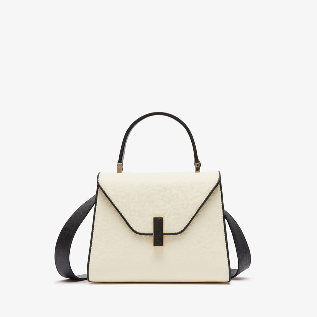 Iside Top handle mini bag - Pergamena White