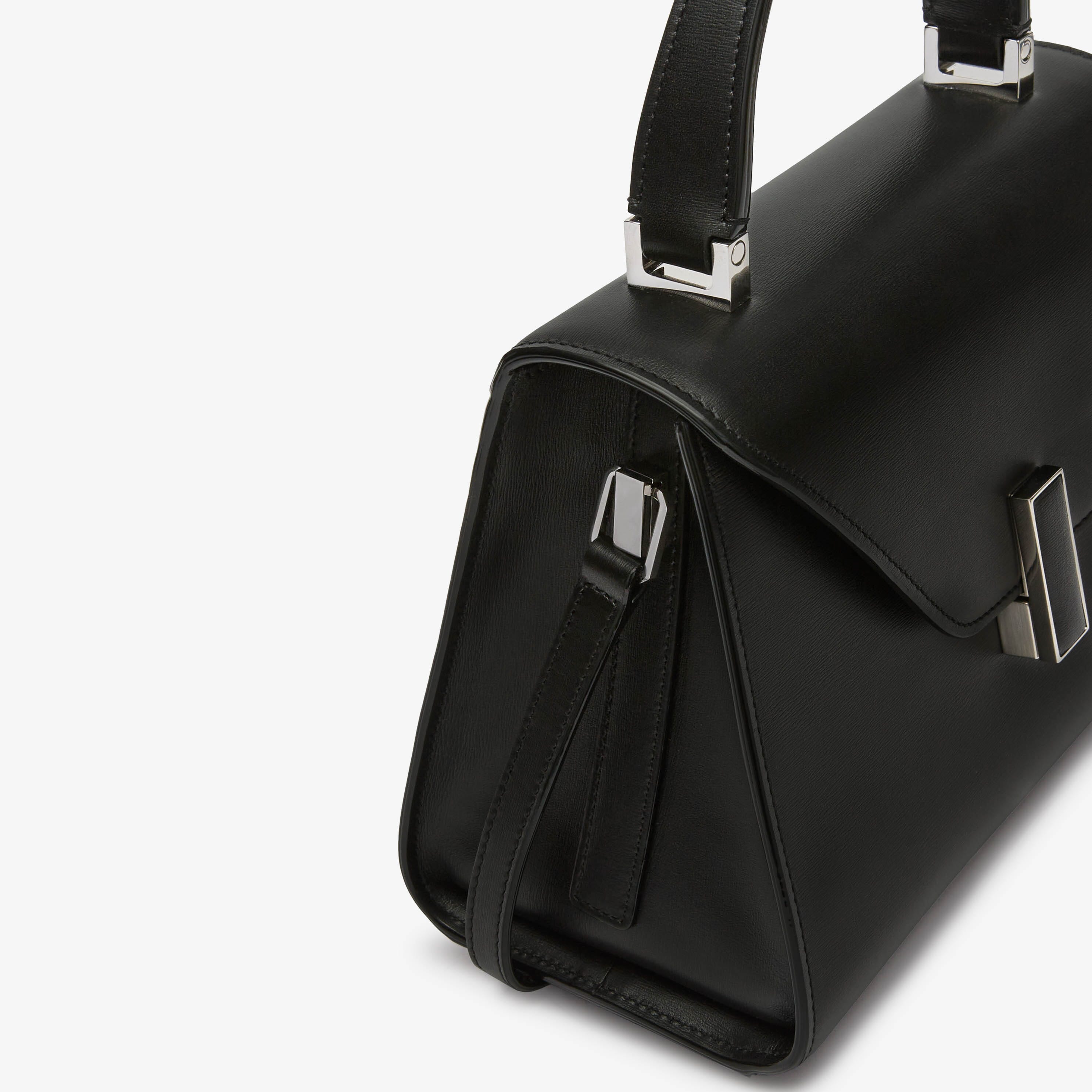 Iside Palmellato Top Handle Mini Bag - Black - Vitello Palmellato - Valextra - 4