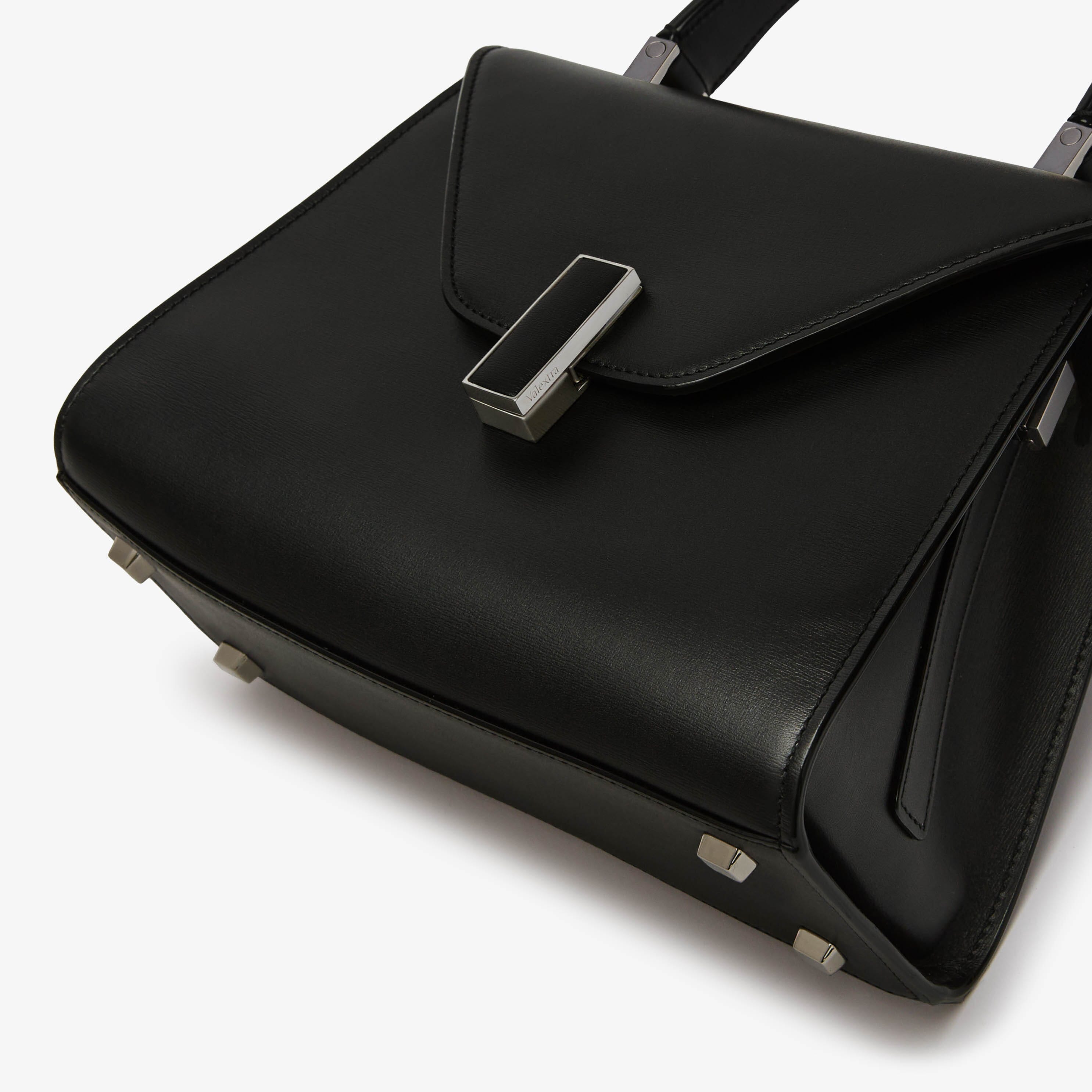 Iside Palmellato Top Handle Mini Bag - Black - Vitello Palmellato - Valextra - 5