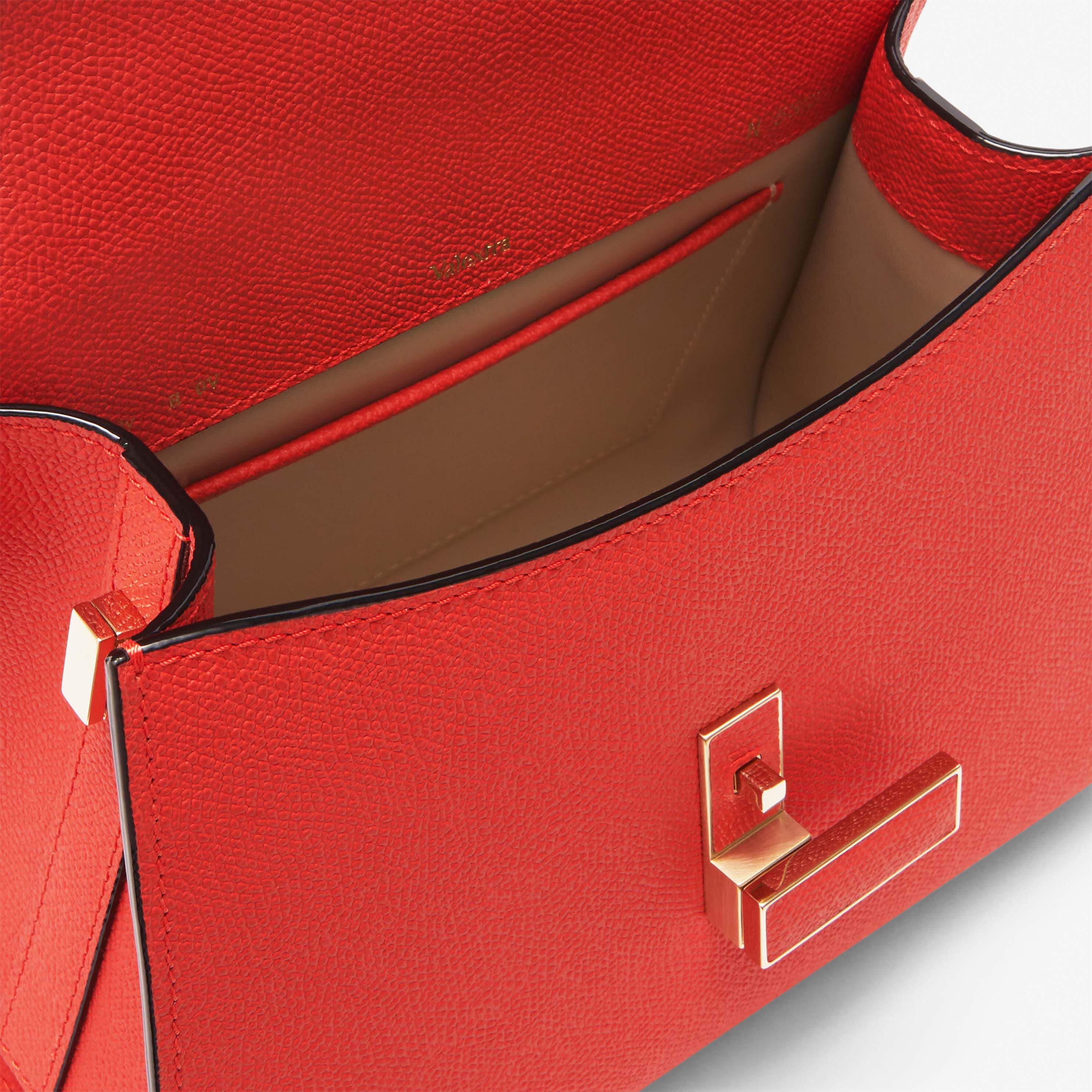 Iside Top handle mini bag - Poppy Red - Vitello VS - Valextra - 3