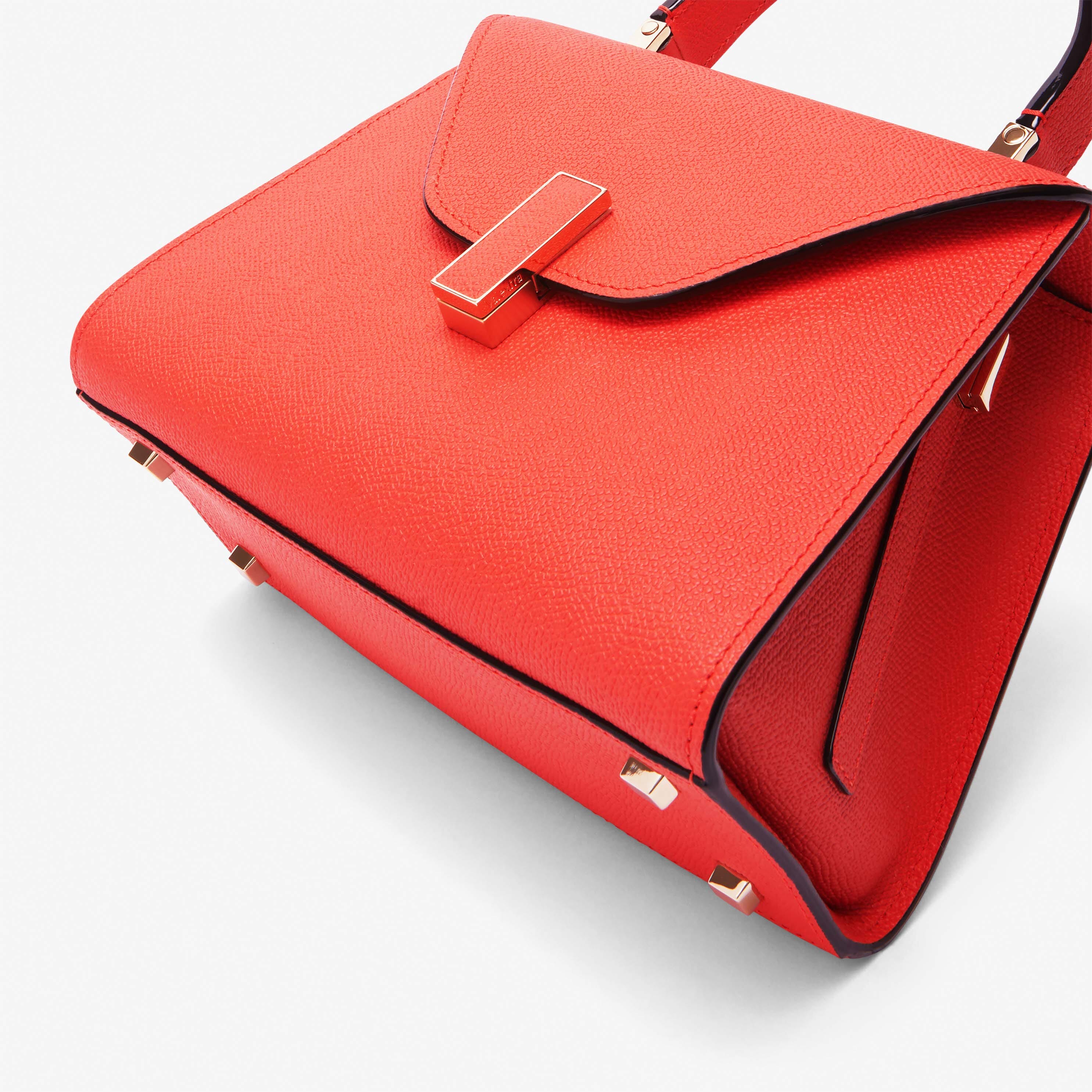 Iside Top handle mini bag - Poppy Red - Vitello VS - Valextra - 4
