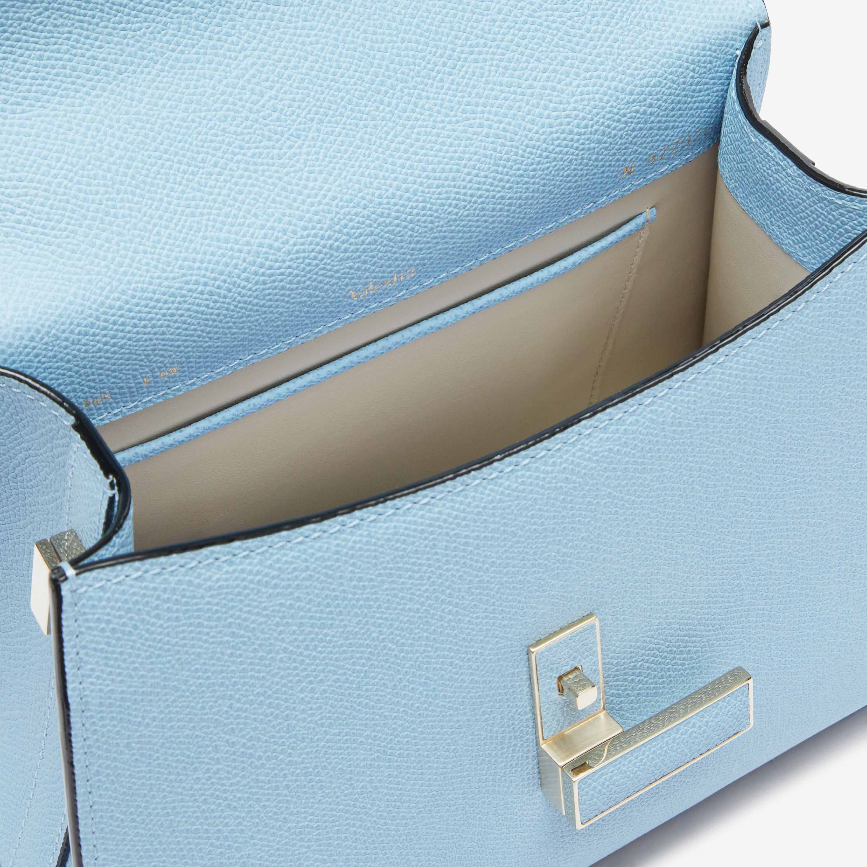 Iside Top Handle Mini Bag - Cerulean Blue - Vitello VS - Valextra - 3