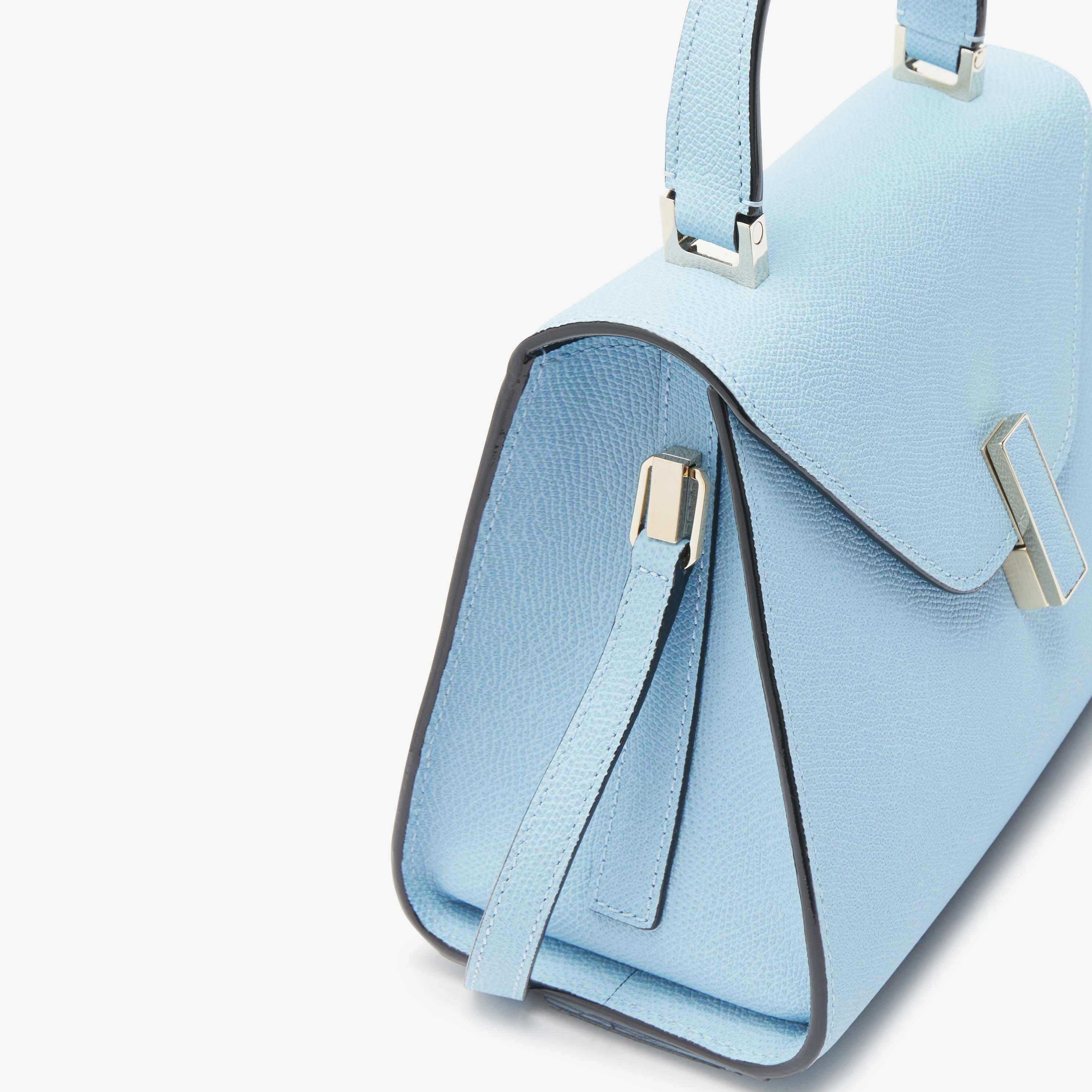 Iside Top Handle Mini Bag - Cerulean Blue - Vitello VS - Valextra - 4
