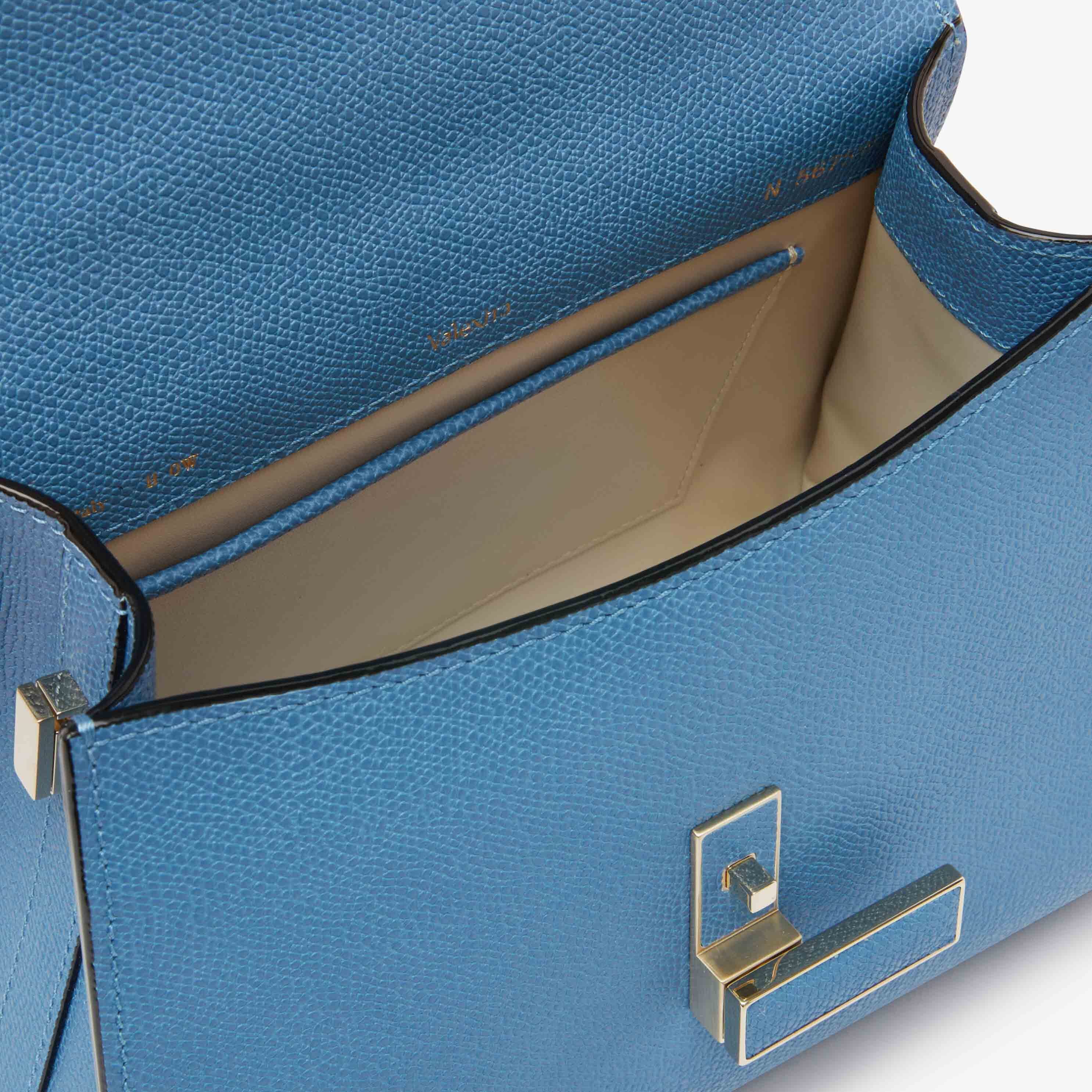 Iside Top Handle Mini Bag - Nebula Blue - Vitello VS - Valextra - 3
