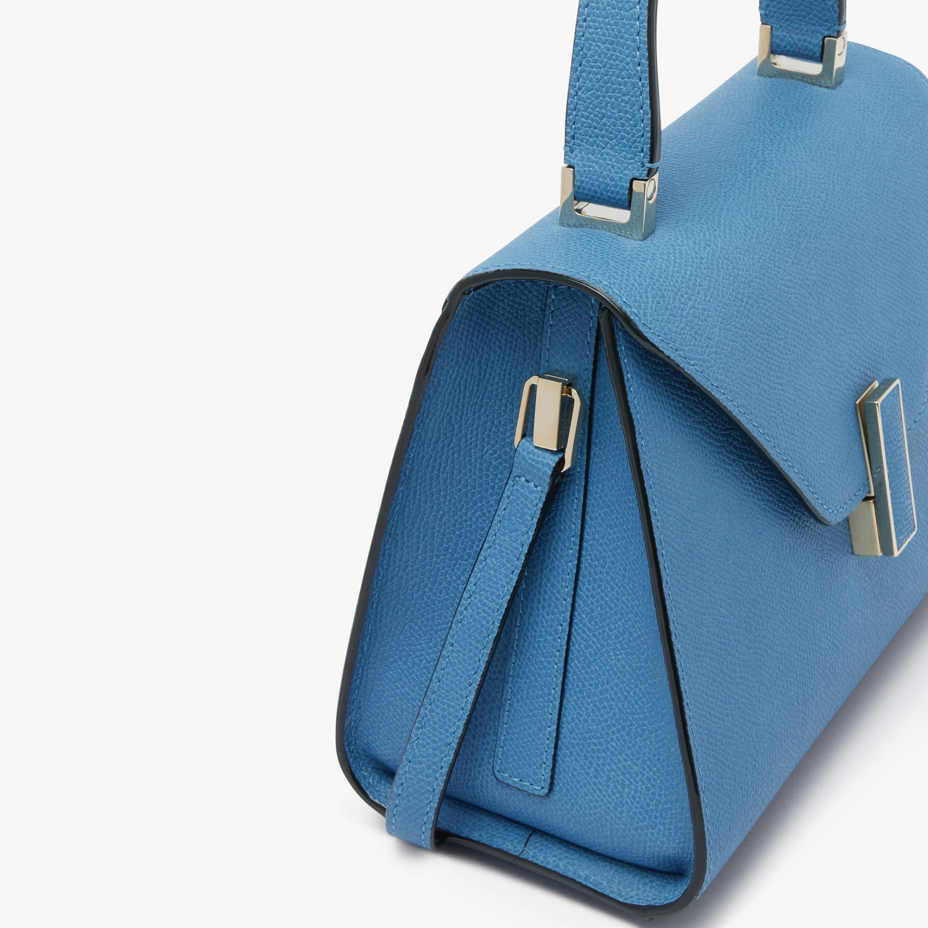 Iside Top Handle Mini Bag - Nebula Blue - Vitello VS - Valextra - 4