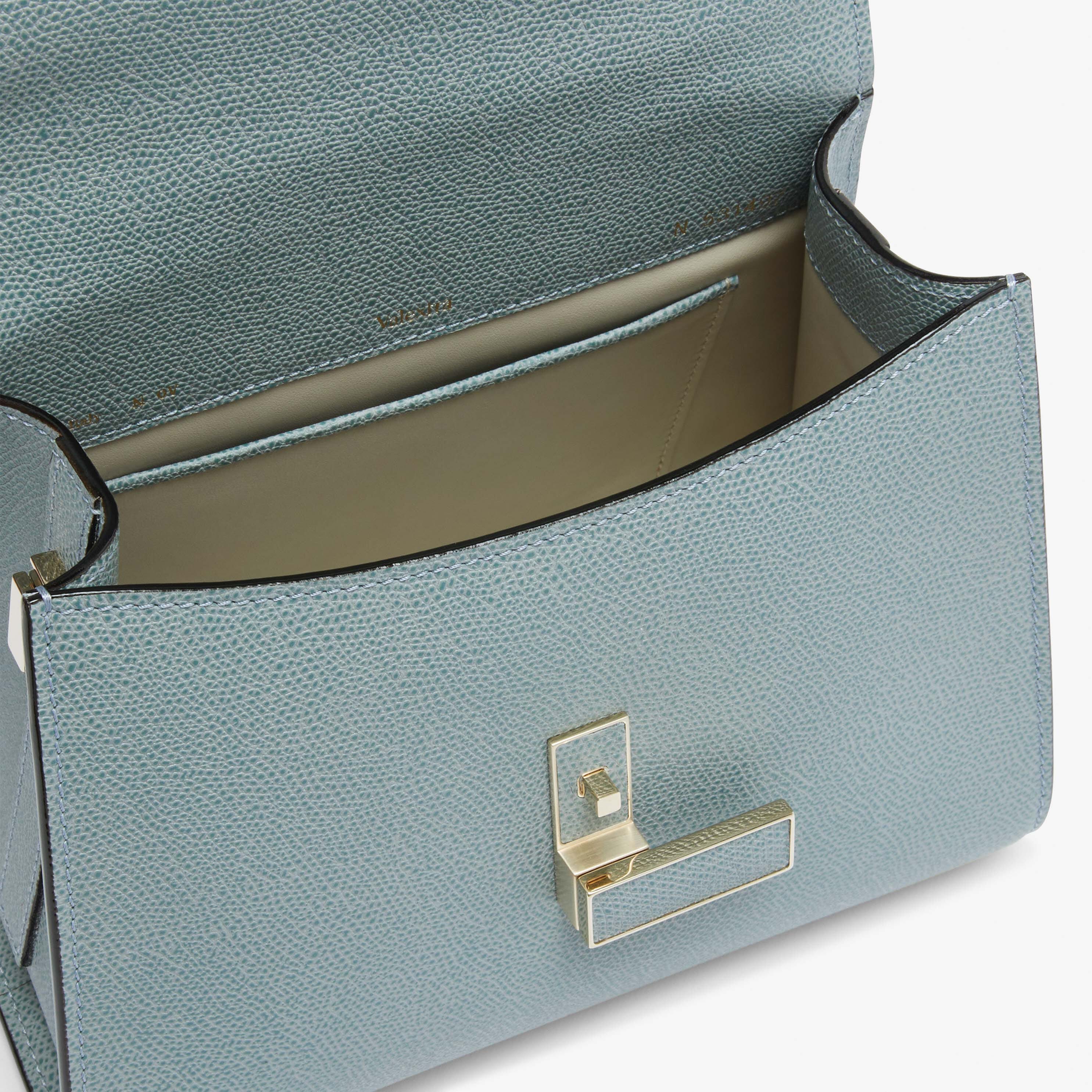 Iside Top handle mini bag - Smokey Blue - Vitello VS - Valextra - 3