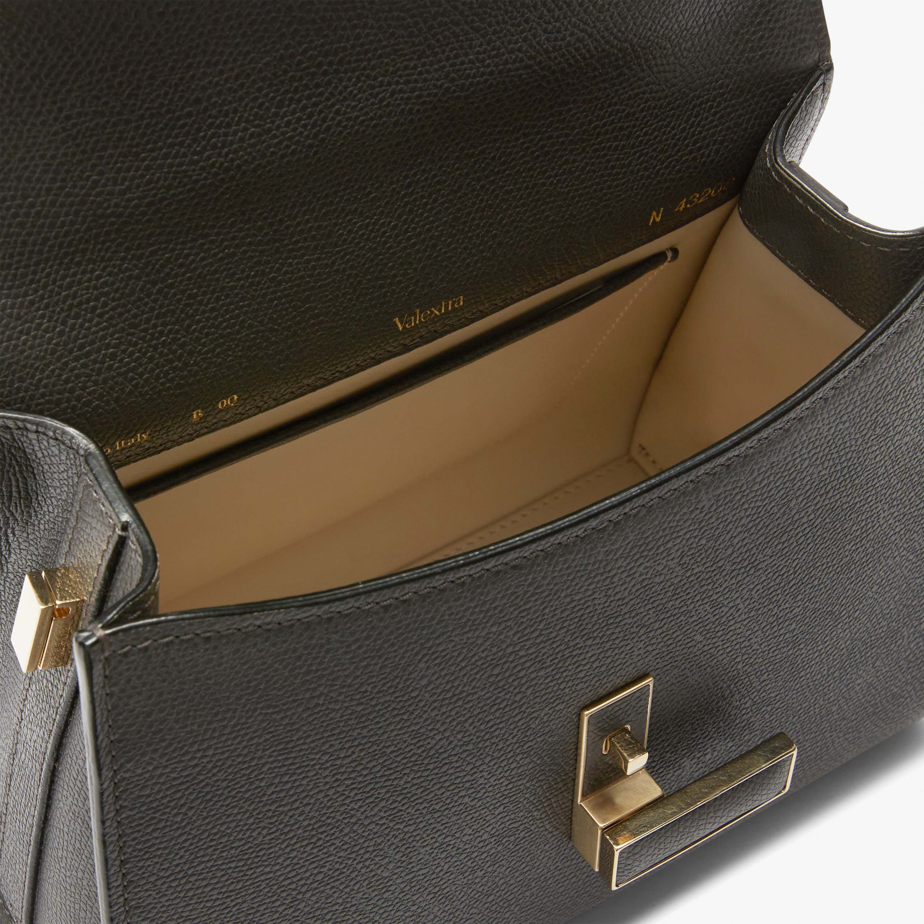 Gray Leather Mini top handle bag | Valextra Iside