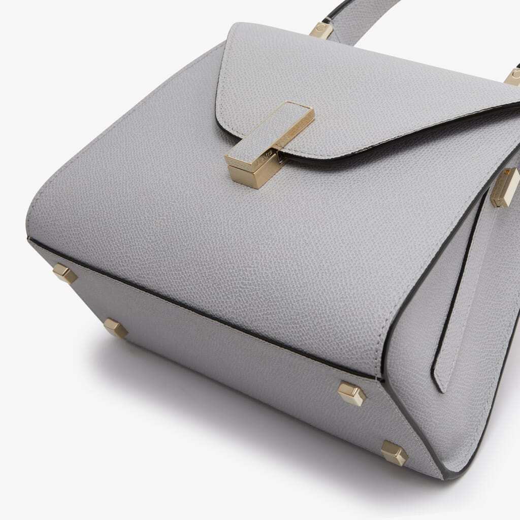 Valextra Avietta: Gray Leather Medium business/travel bag