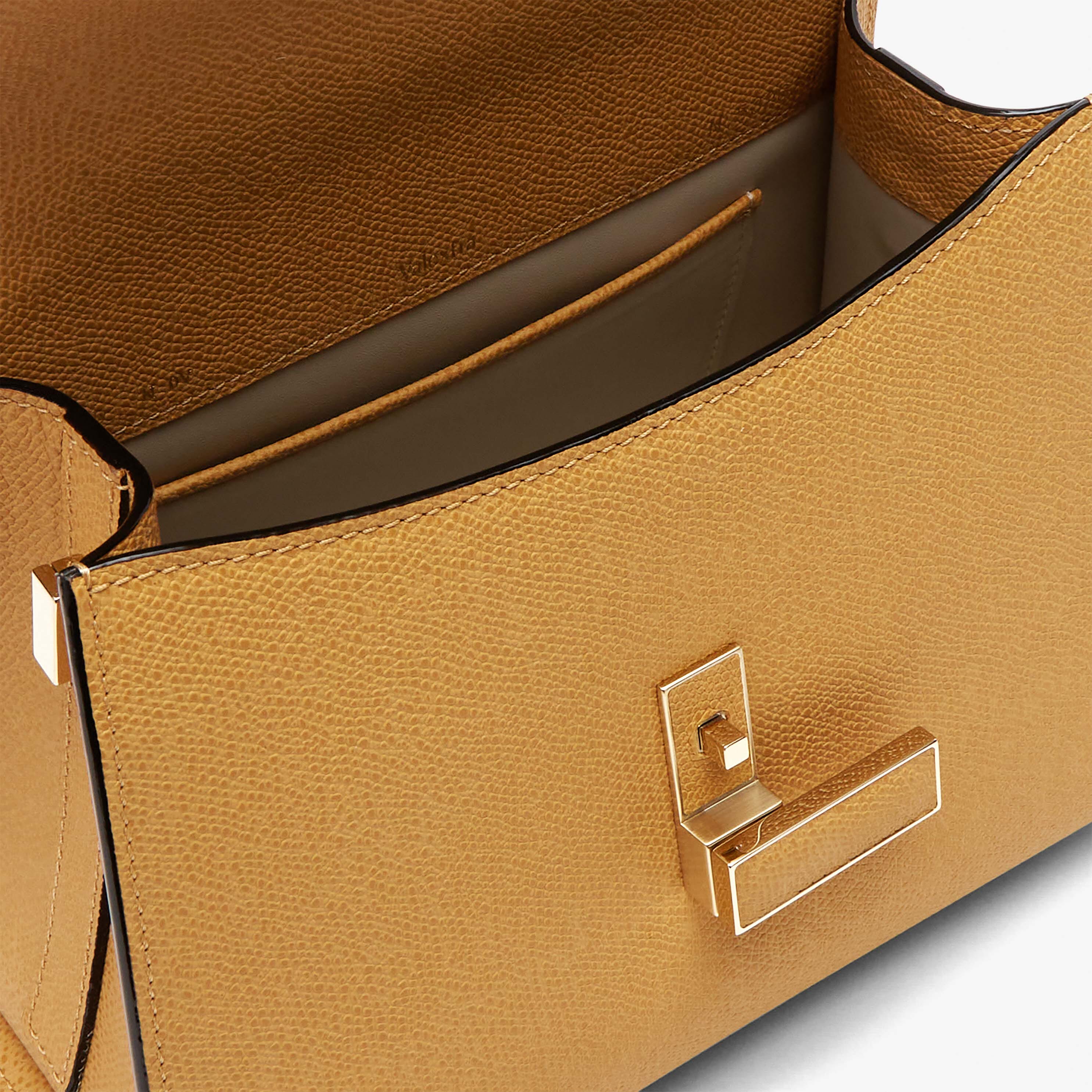 Iside Top handle mini bag - Amber Yellow - Vitello VS - Valextra - 2