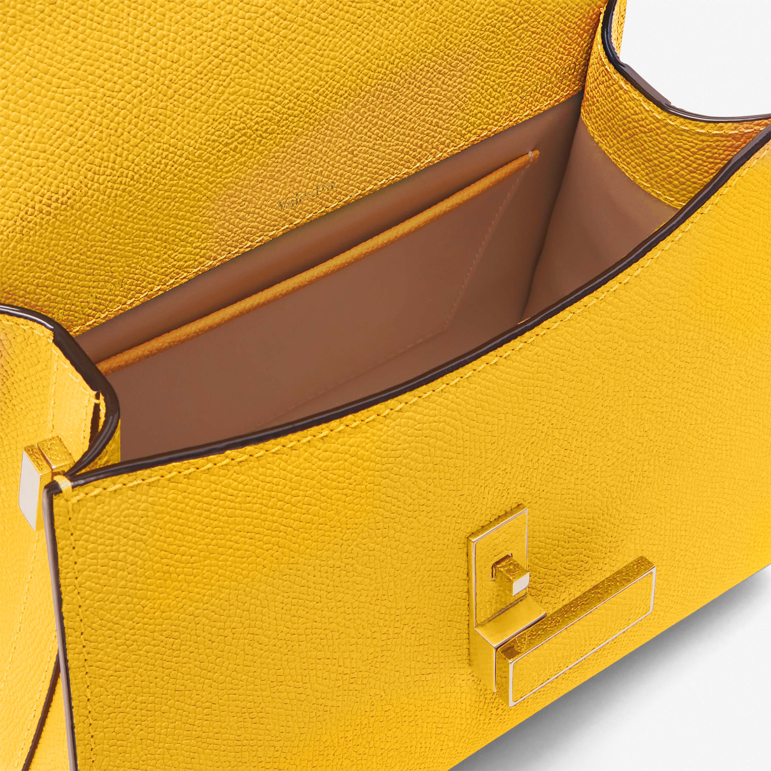 Iside Top handle mini bag - Yellow Sun - Vitello VS - Valextra - 3