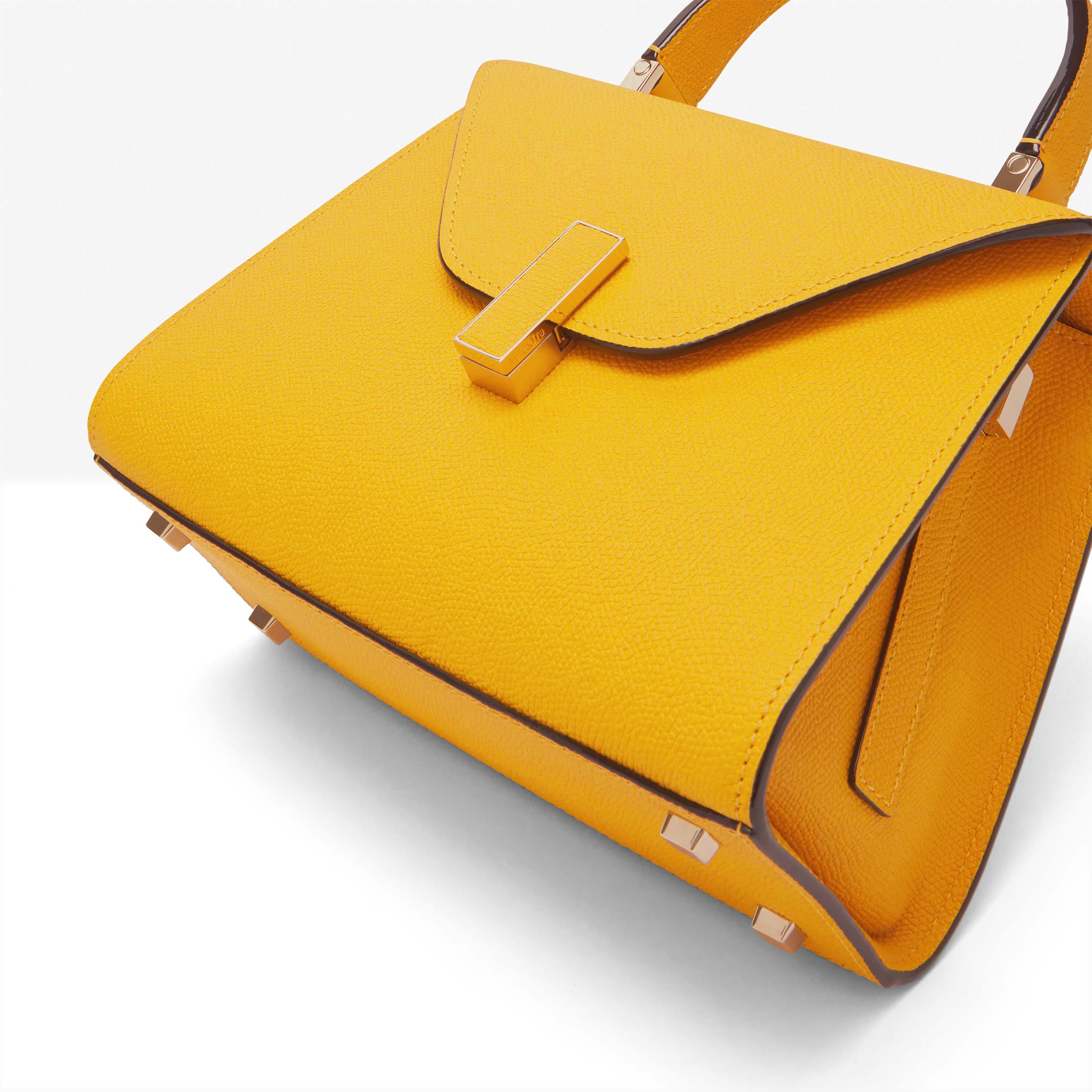 Iside Top handle mini bag - Yellow Sun - Vitello VS - Valextra - 4