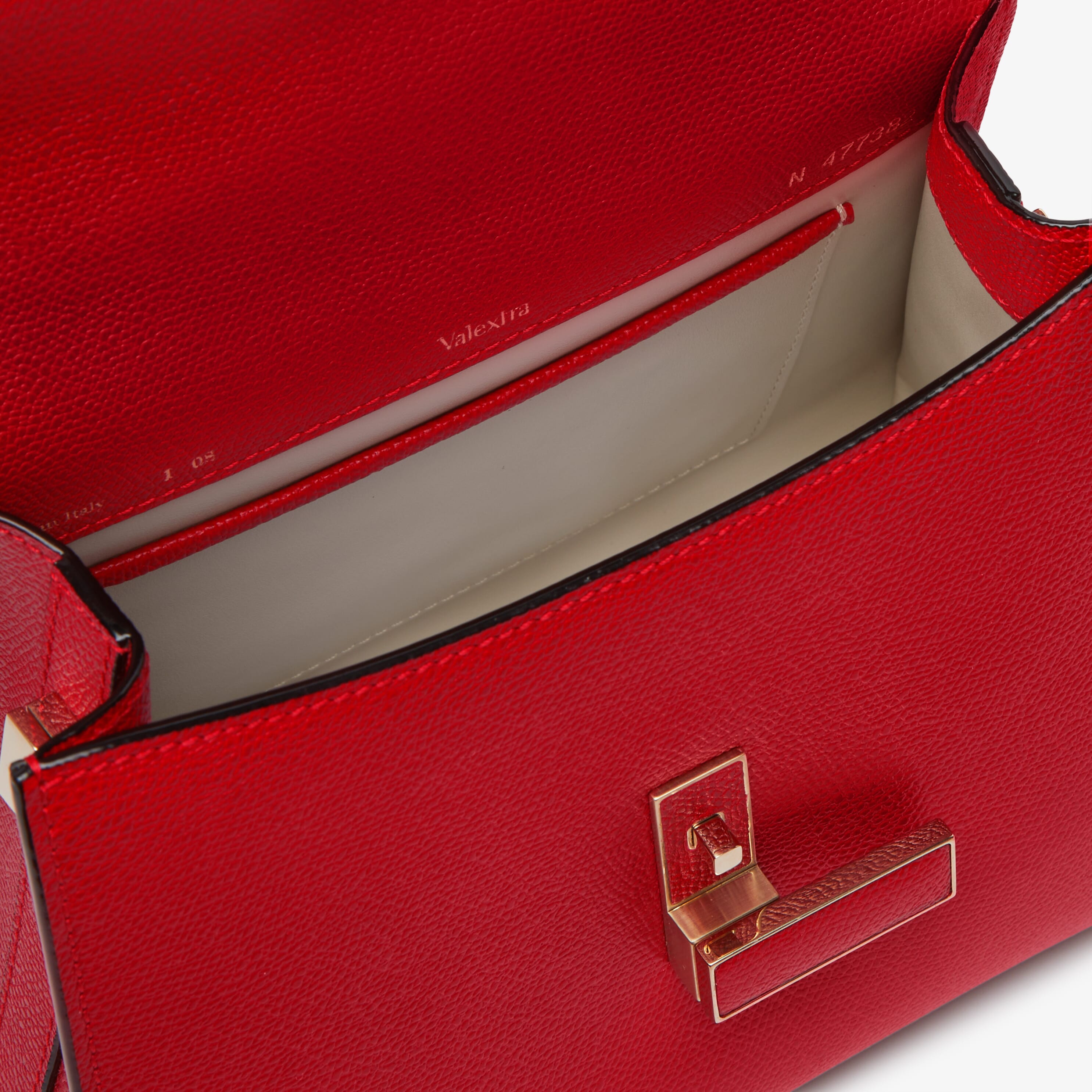 Iside Top handle mini bag - Red - Vitello VS - Valextra - 3