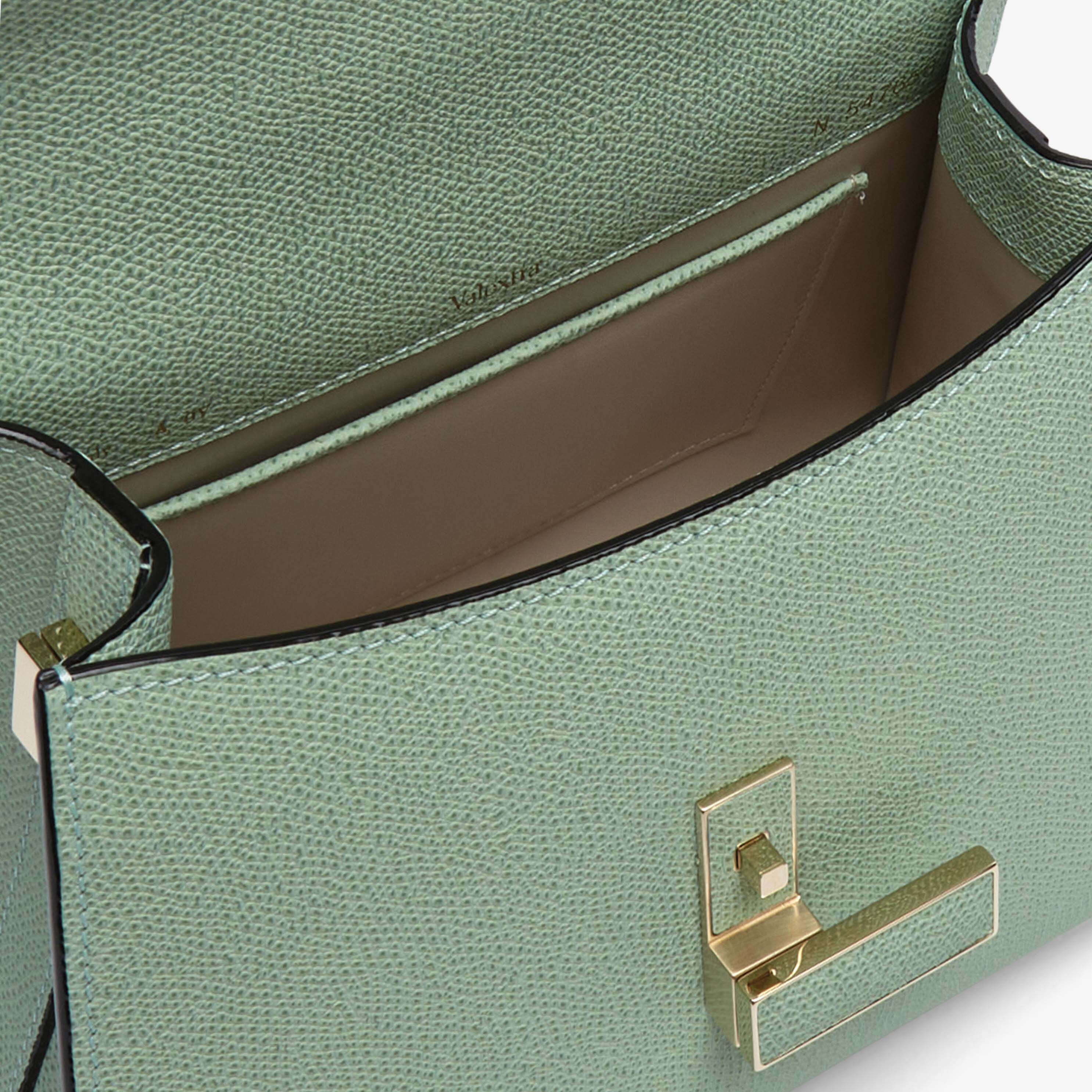 Iside Top handle mini bag - Aqua Green - Vitello VS - Valextra - 3