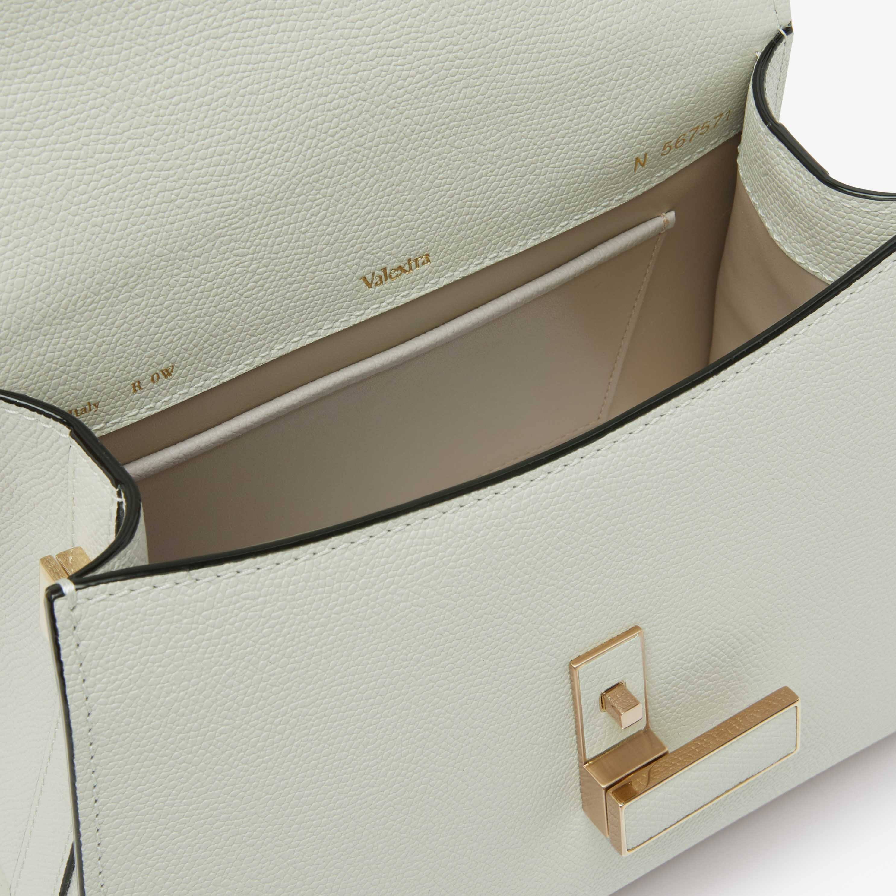 Iside Twirl Top Handle Mini Bag - Off White - Vitello VS - Valextra - 3