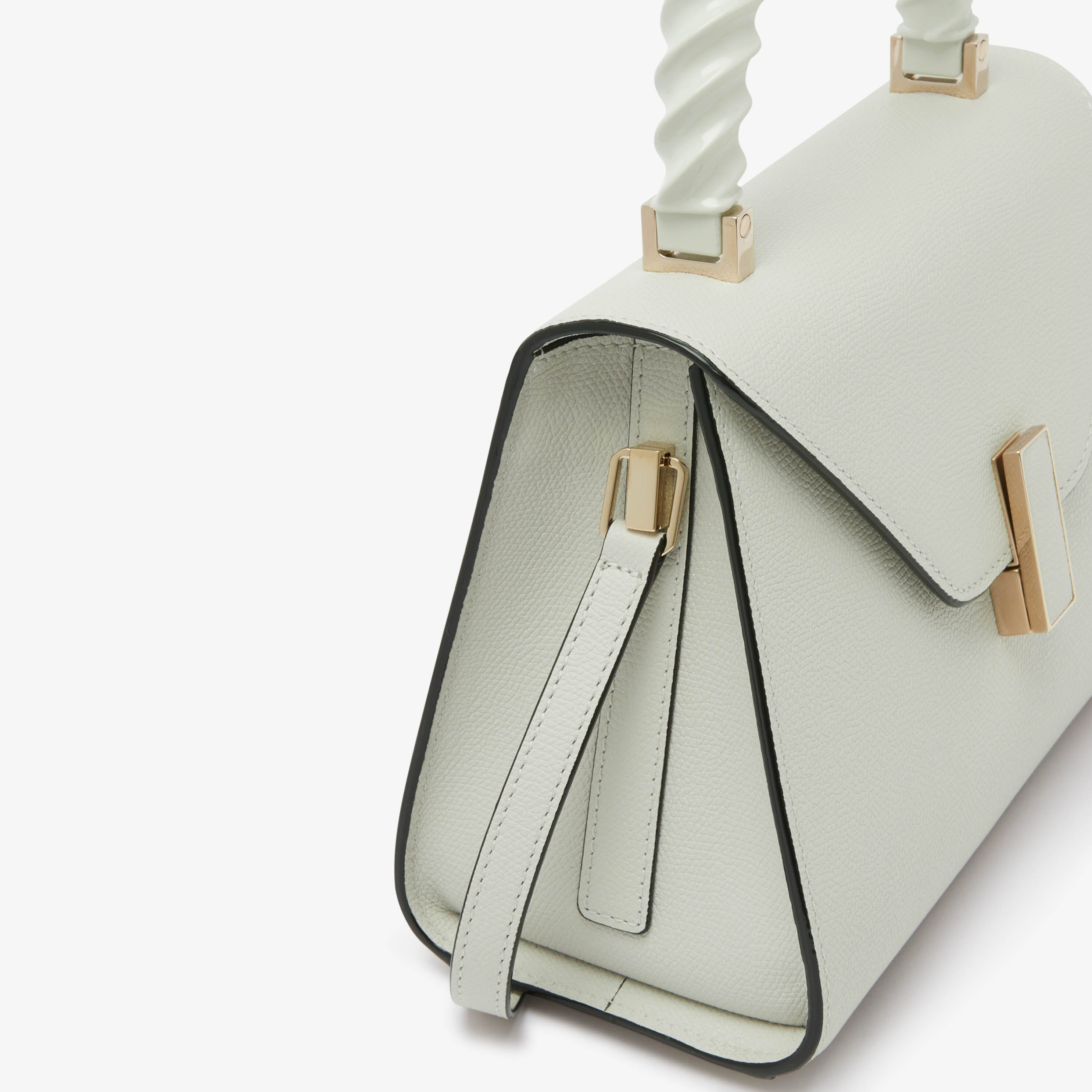Iside Twirl Top Handle Mini Bag - Off White - Vitello VS - Valextra - 4