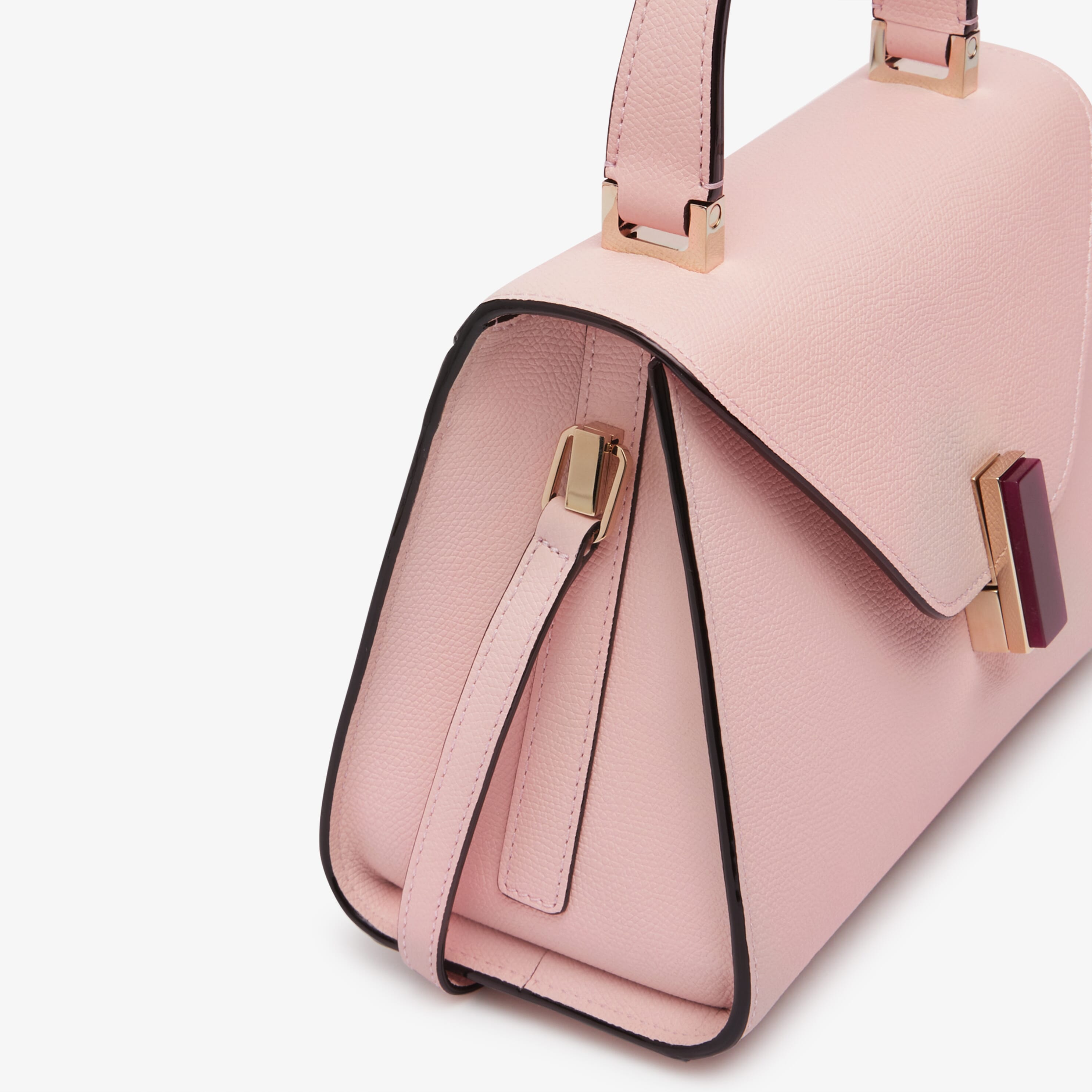 Iside Quarzo Top Handle Mini Bag - Peony Pink/Fuchsia Pink - Vitello VS - Valextra - 5