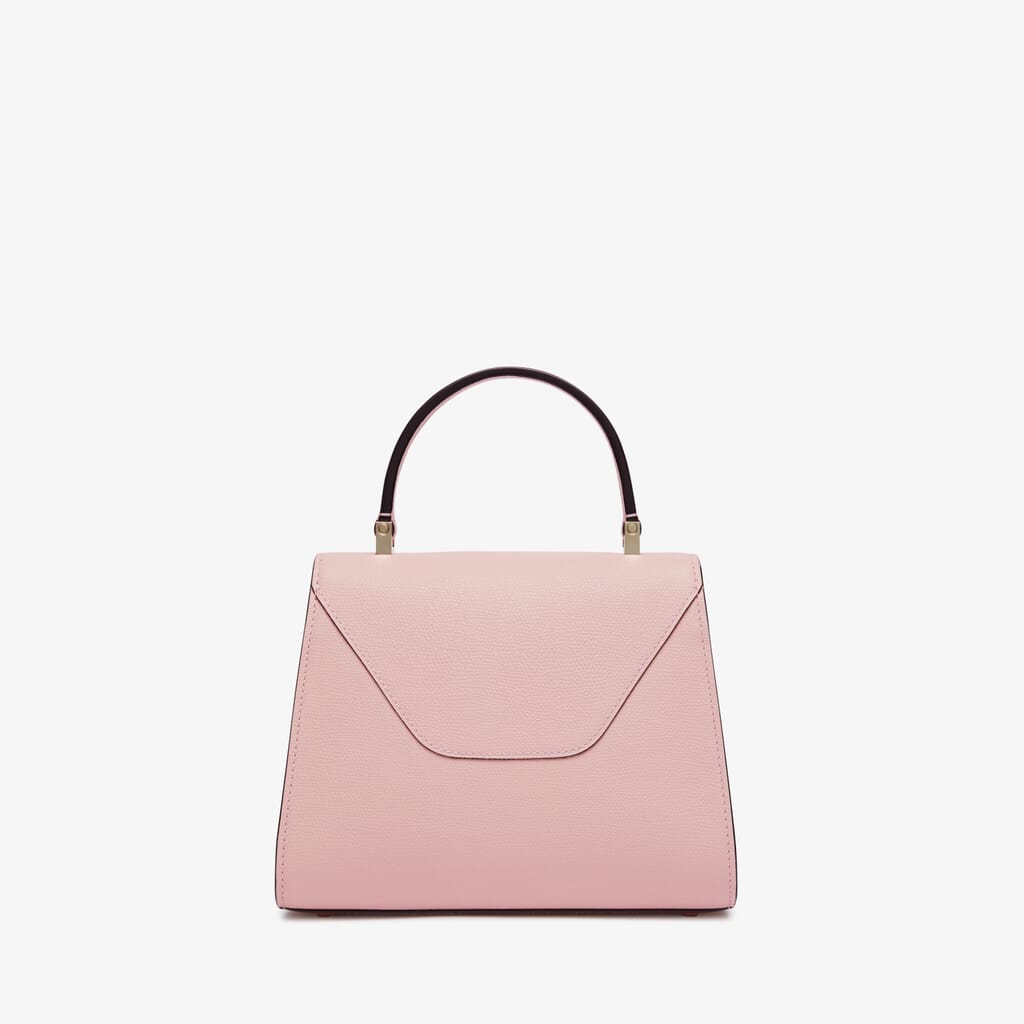 Iside Quarzo Top Handle Mini Bag - Peony Pink/Fuchsia Pink - Vitello VS - Valextra - 6