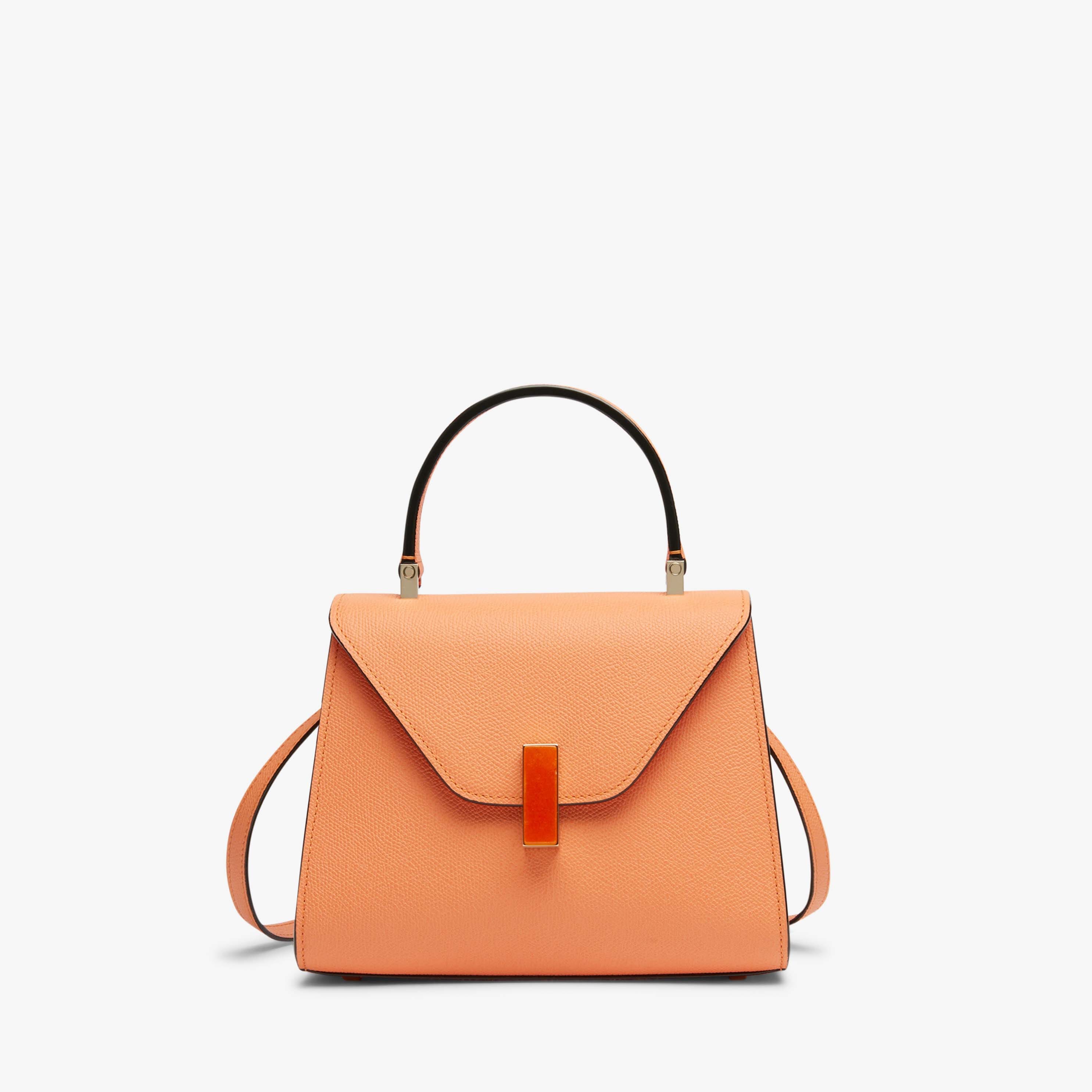 Iside Quarzo Top Handle Mini Bag - Peach Orange/Orange - Vitello VS - Valextra - 1