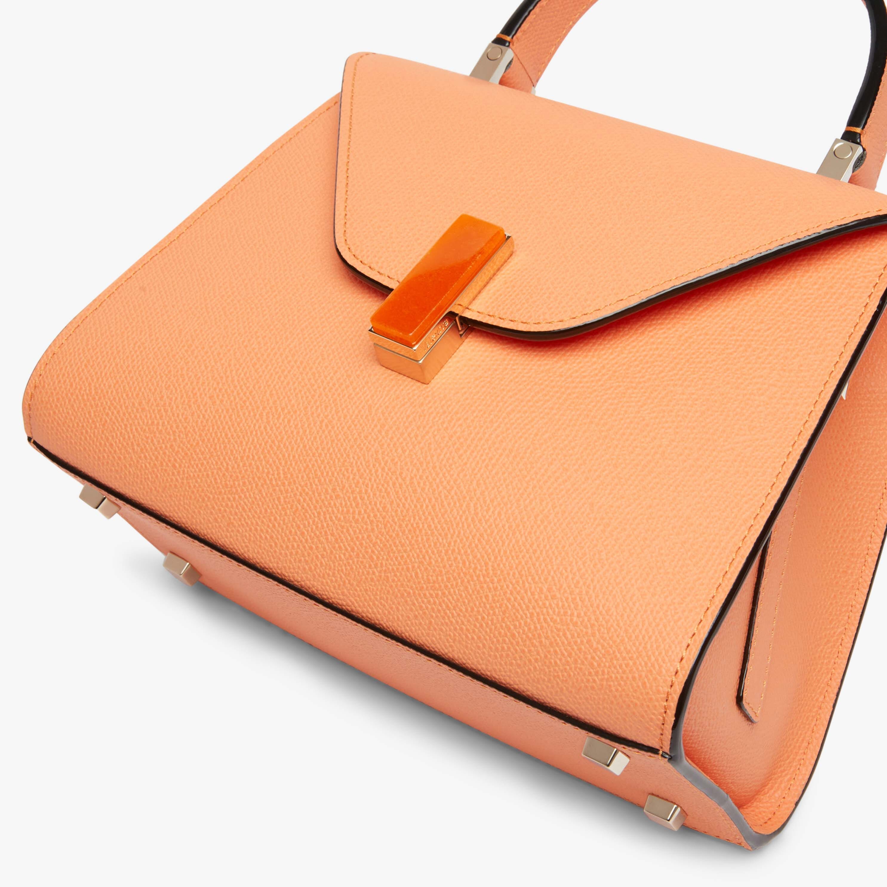 Iside Quarzo Top Handle Mini Bag - Peach Orange/Orange - Vitello VS - Valextra - 4