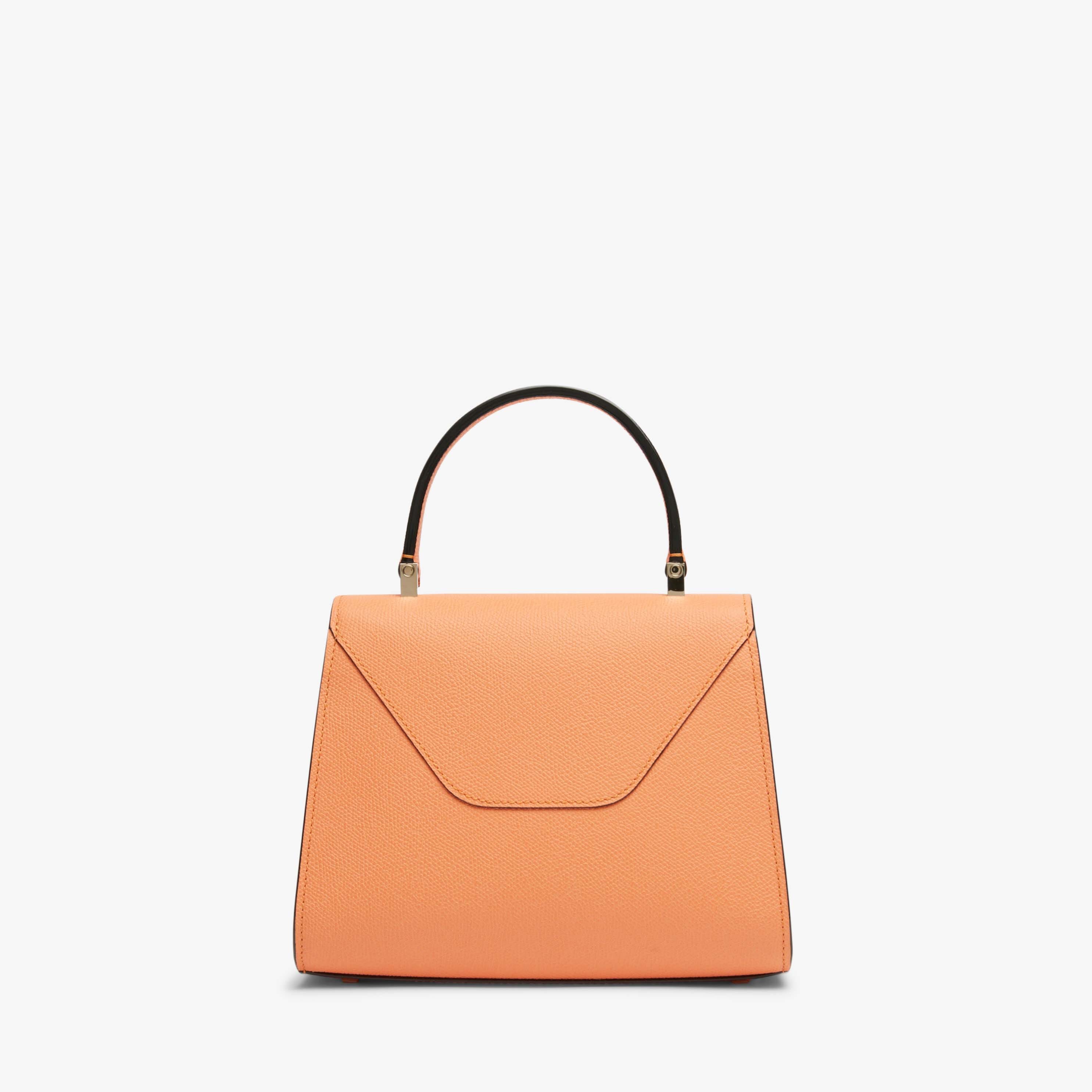 Iside Quarzo Top Handle Mini Bag - Peach Orange/Orange - Vitello VS - Valextra - 6