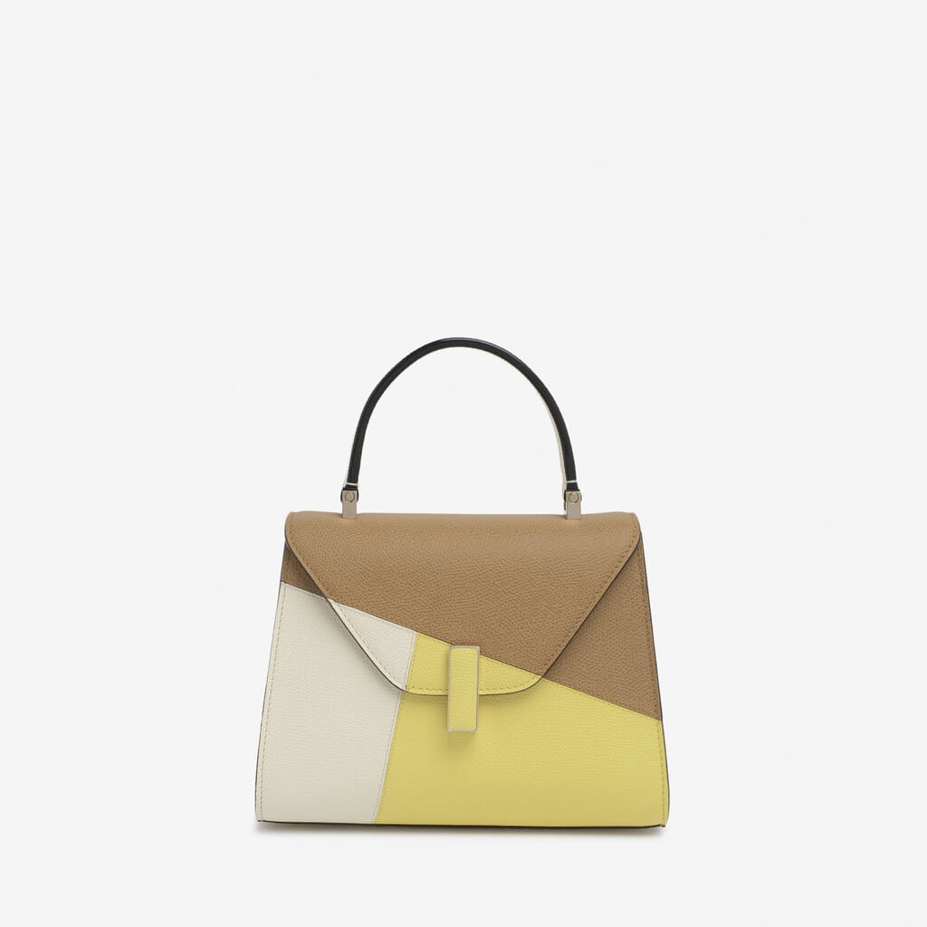 SMALL HANDBAG ISIDE COLOR BLOCK CALF LEATHER VS LIGHT GOLD,WJJMCL,large image number 0