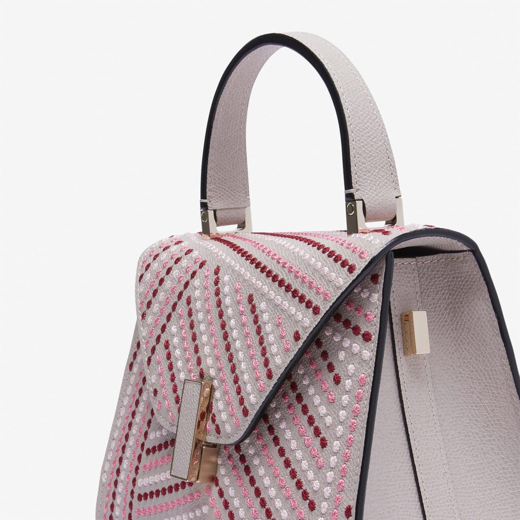 Iside Mini Embroidered - Pink Color Mix - VS-Ricamo pallini - Valextra - 4