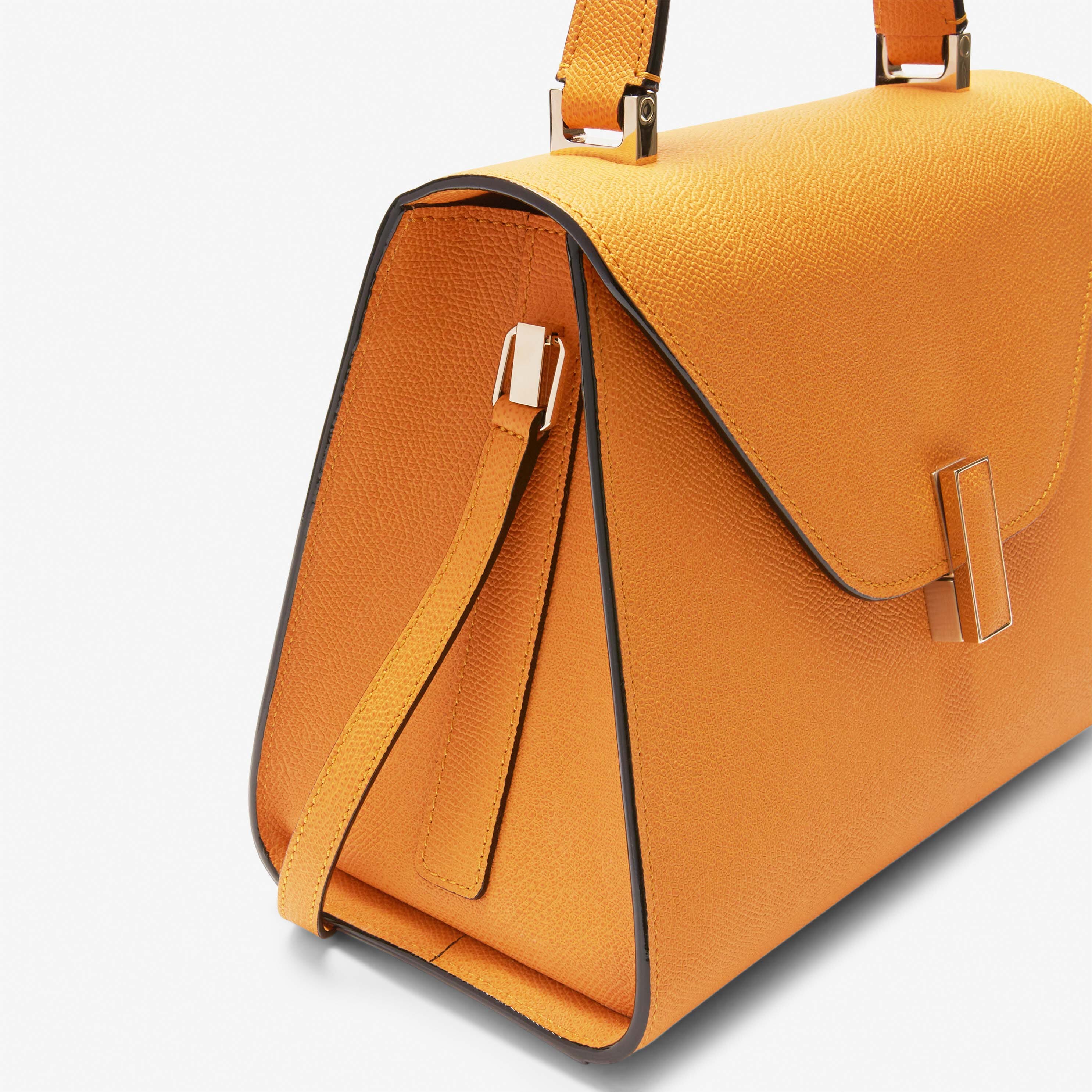 Iside Top handle medium bag - Saffron Yellow - Vitello VS - Valextra - 5