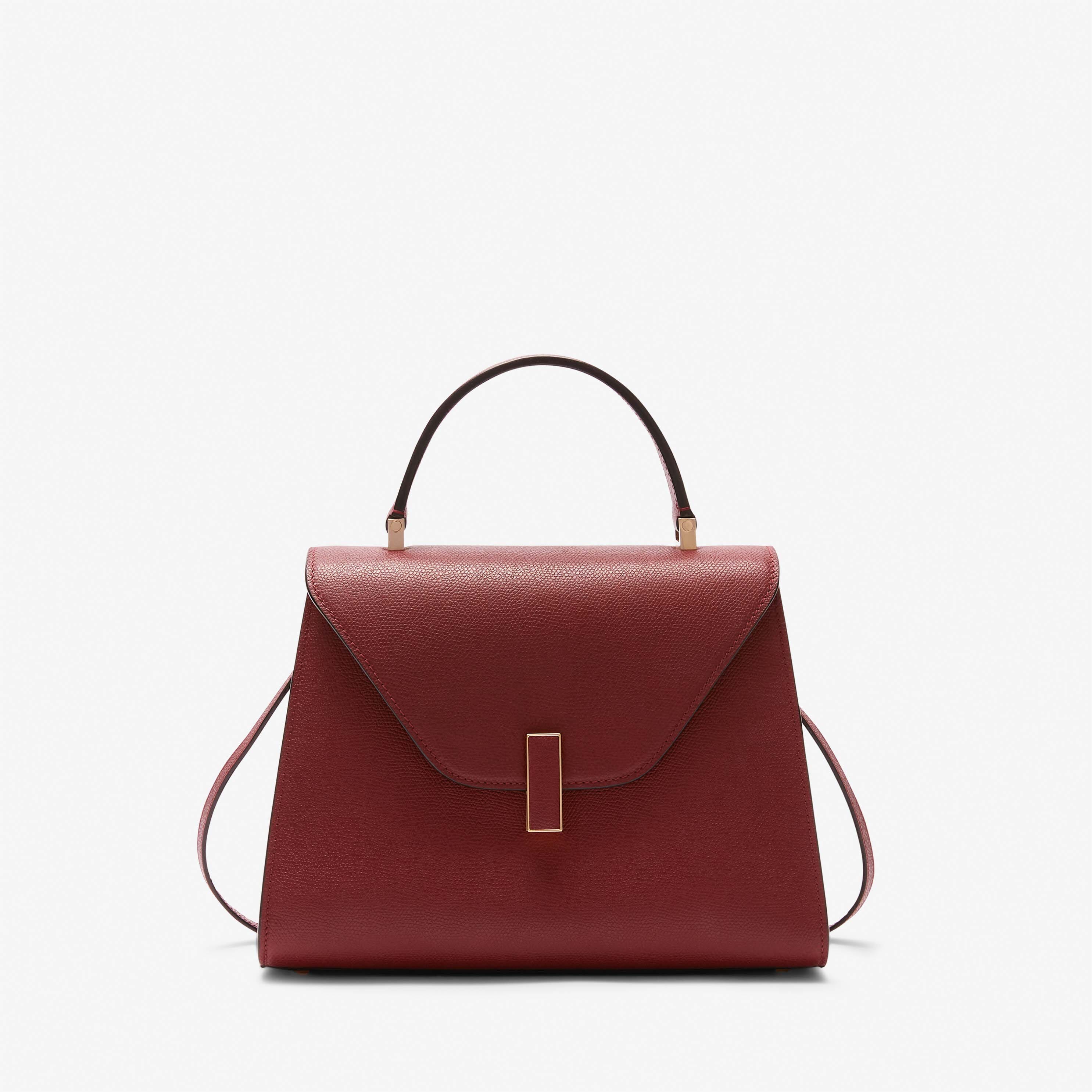 Bordeaux Leather Medium top handle bag | Valextra Iside