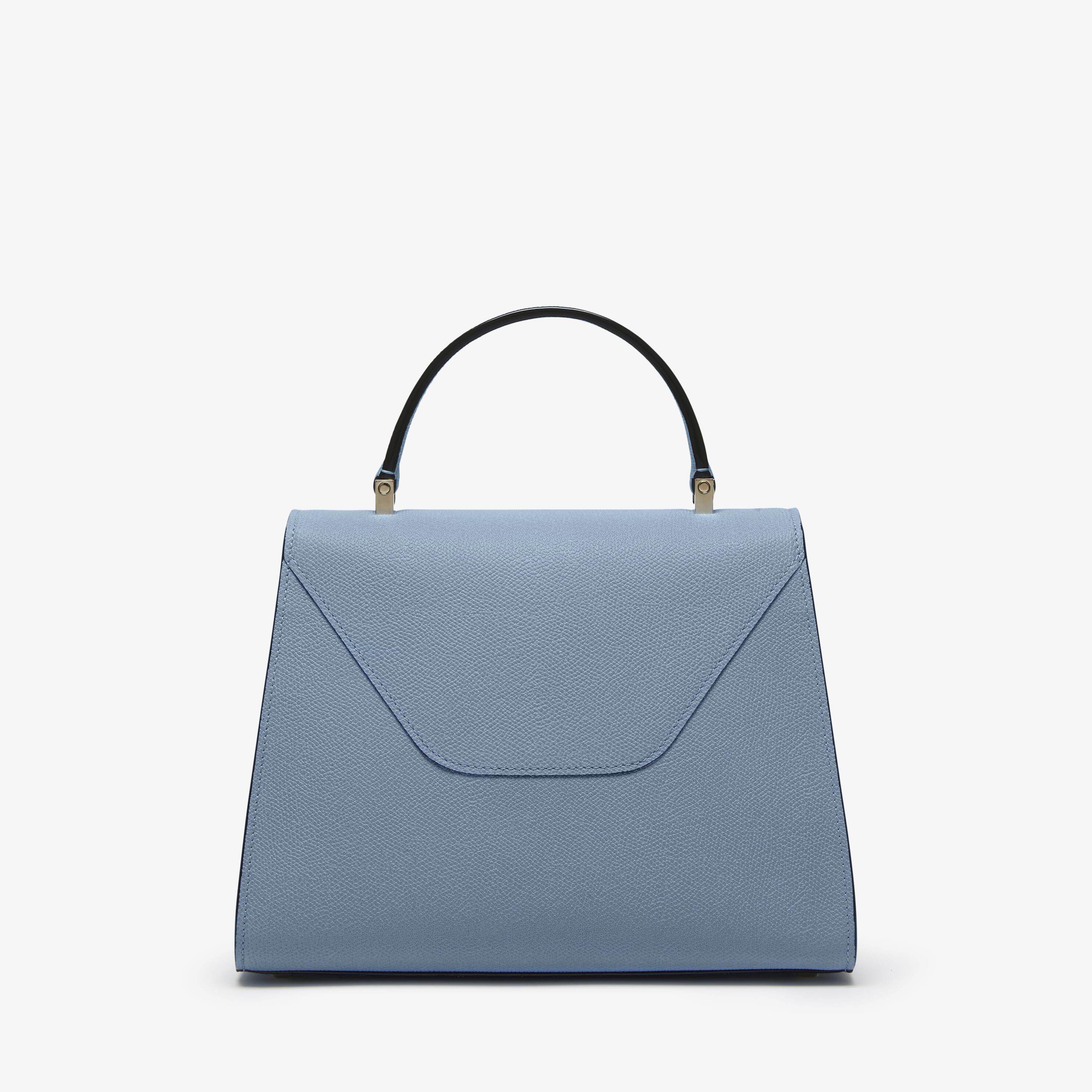 Iside Terrazzo Top Handle Medium Bag - Shirt Blue - Vitello VS - Valextra - 6
