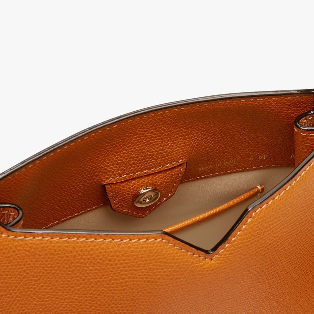 Brown Leather Mini shoulder bag | Valextra Hobo