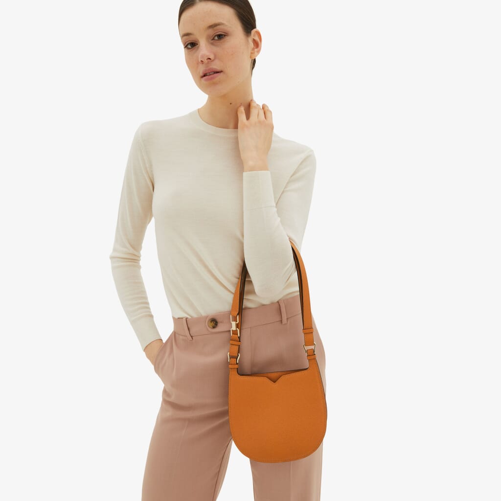 Valextra Textured Leather BRERA Top Handle Bag With Removable Shoulder  Strap women - Glamood Outlet