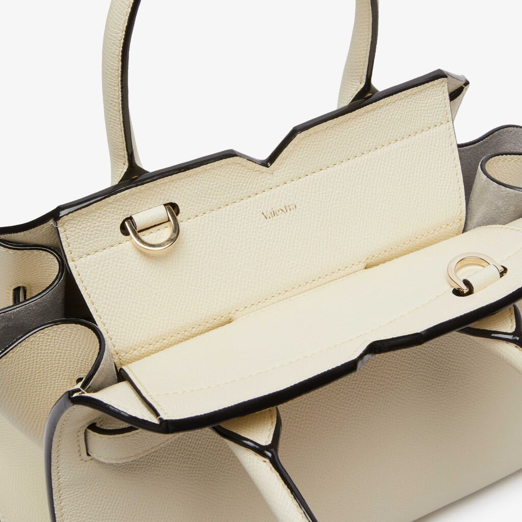 Valextra Milano bag: Luxury structured two handles leather purse