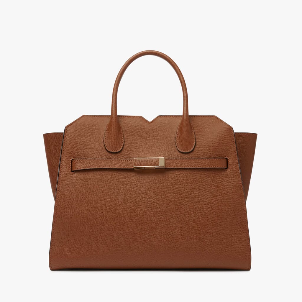 Leather Milano Two Handles Medium Bag