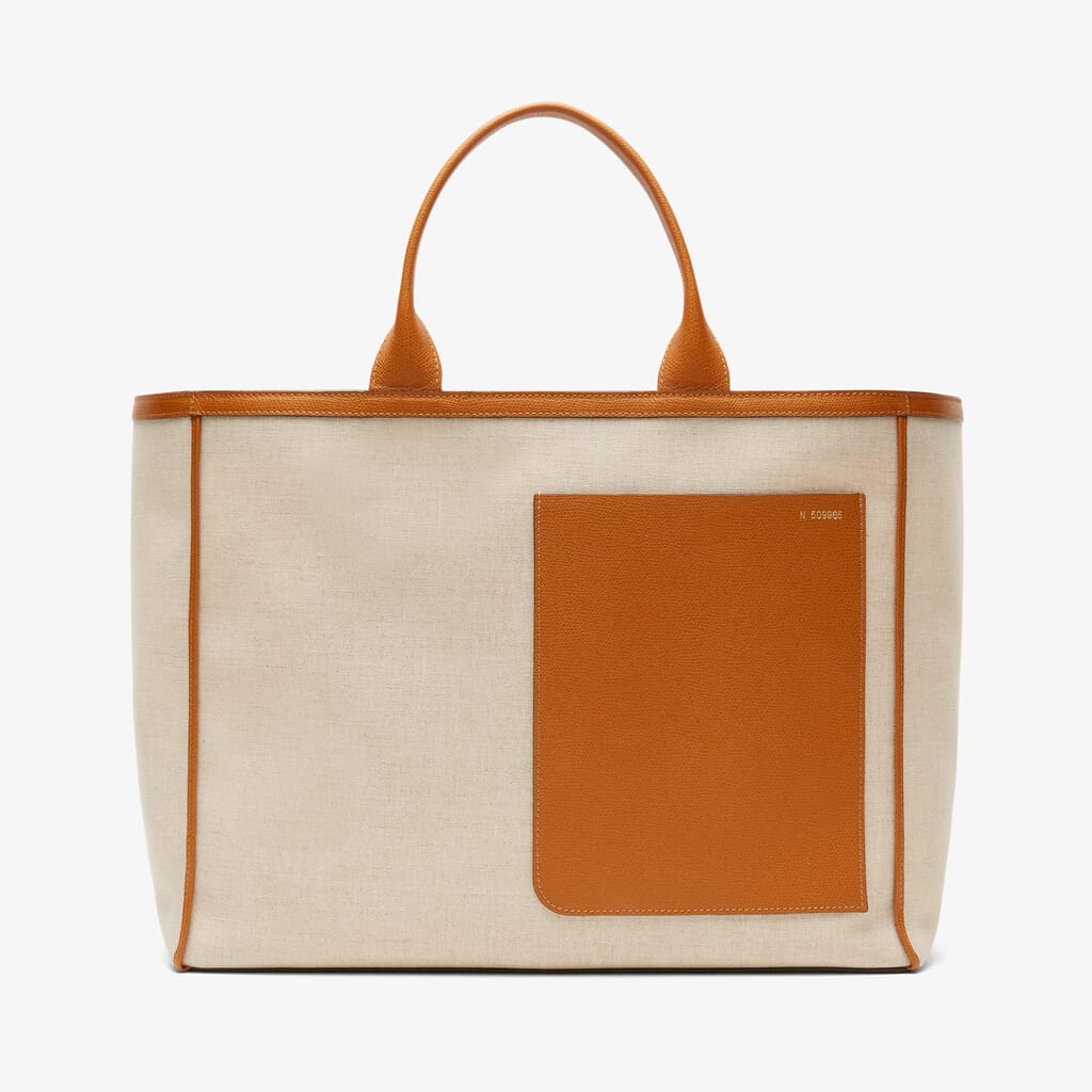 LARGE SHOPPING BAG CANVAS/CALF LEATHER VS,MSMH,large image number 0