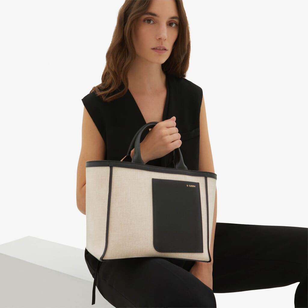 Piccola borsa di tela per le donne Casual Tote Letters borsa con