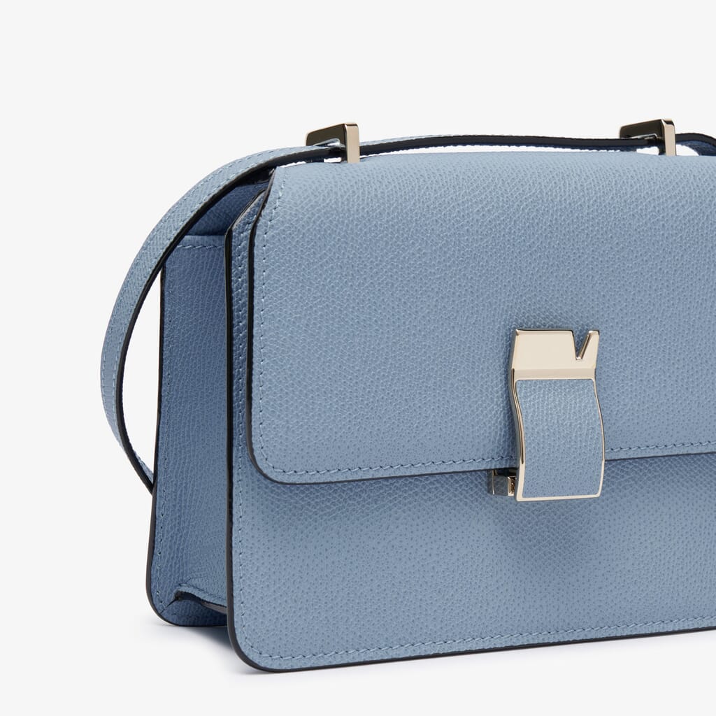 TEXTURED MINI CROSSBODY BAG - Blue