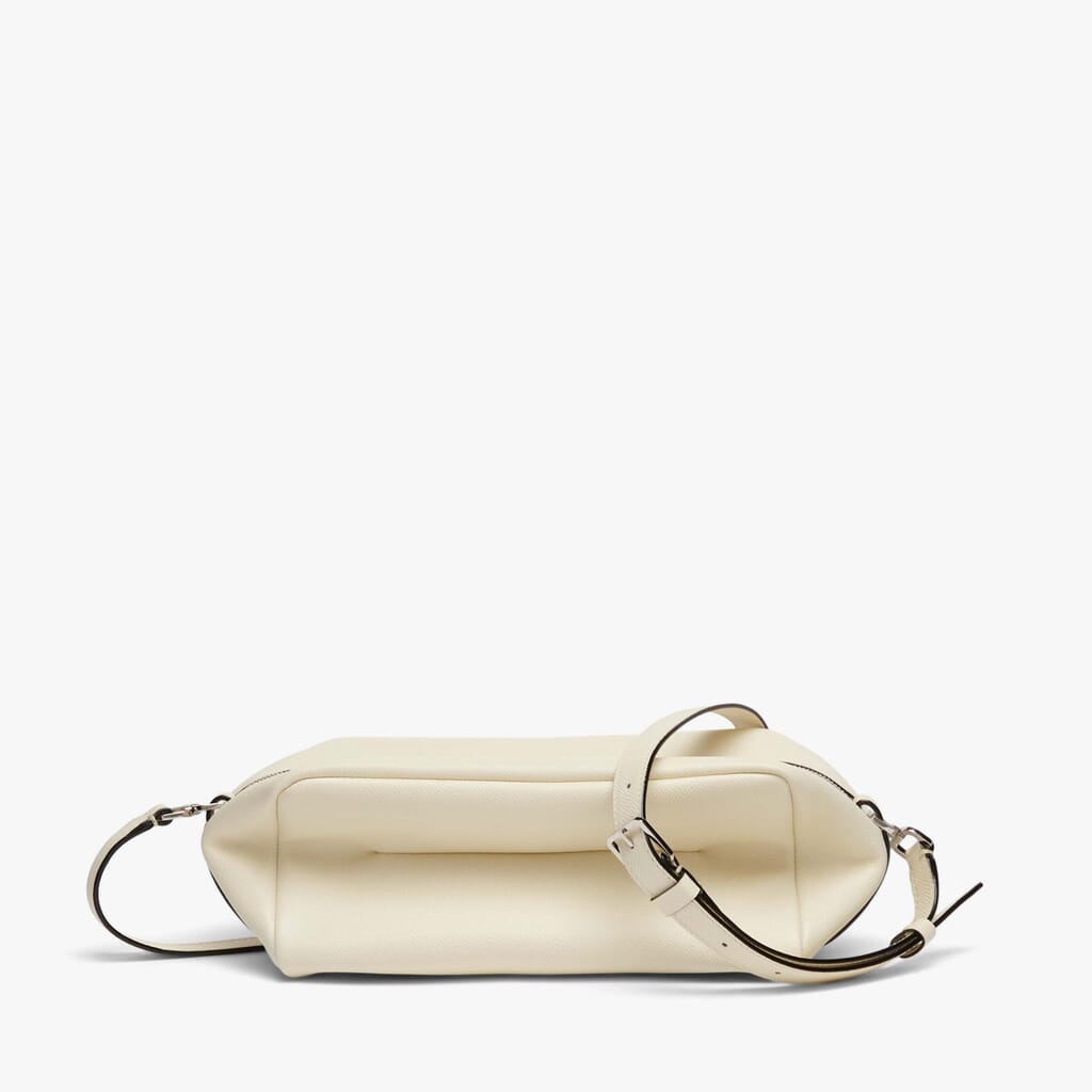 Origami Crossbody Medium Bag - Pergamena White - Vitello Millepunte - Valextra - 7