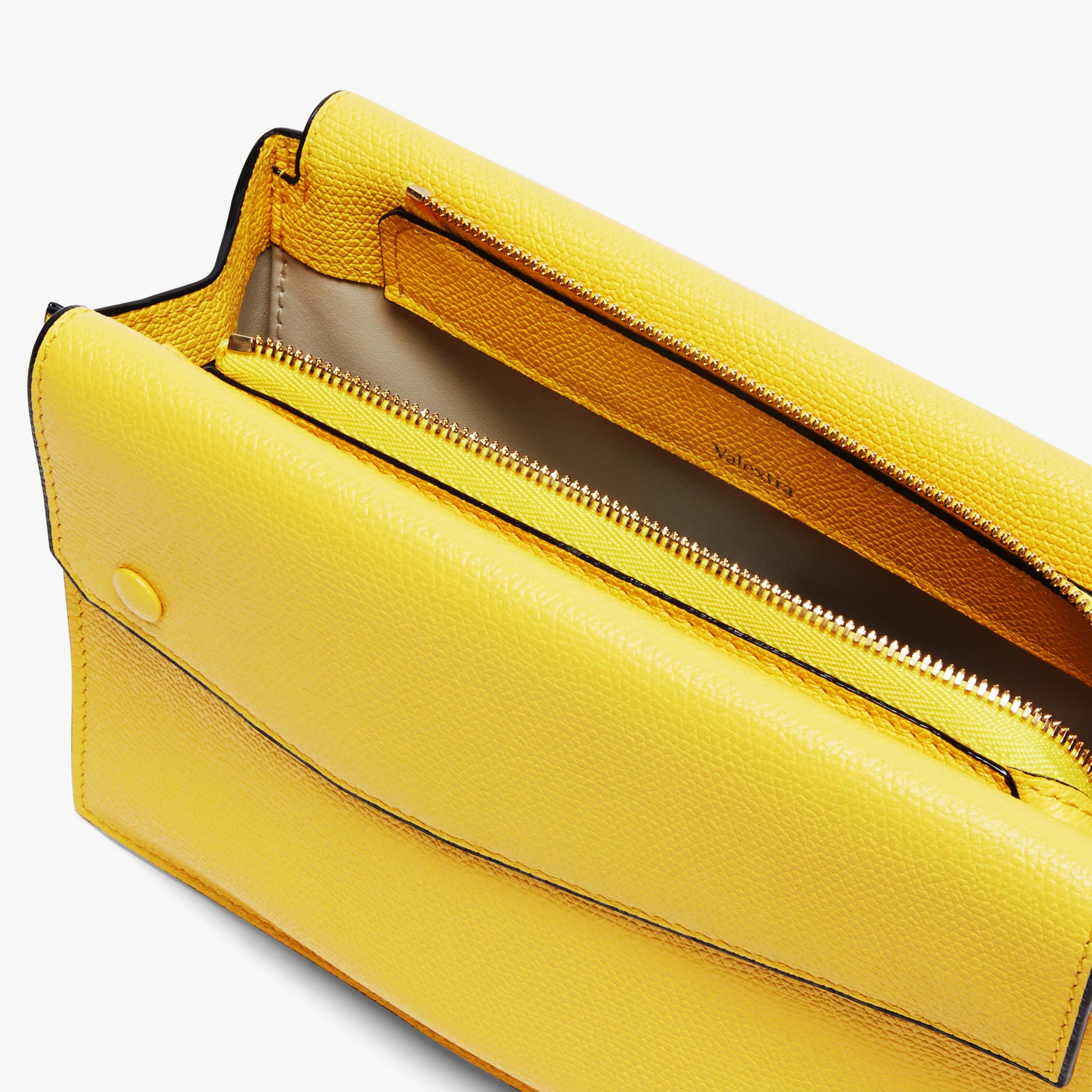 Pocket Slim crossbody bag - Yellow - Vitello VS - Valextra - 3