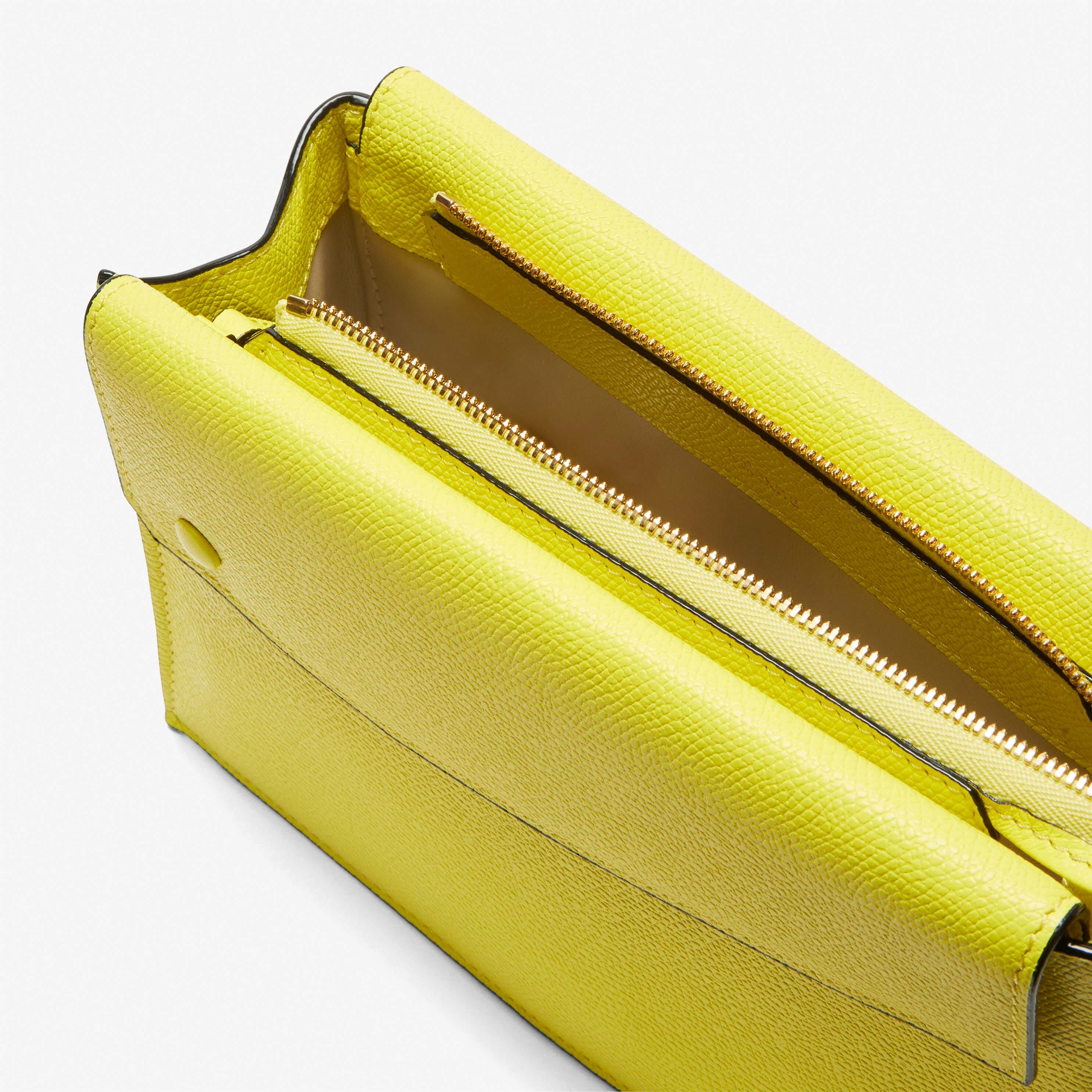 Pocket Slim crossbody bag - Lime Yellow - Vitello VS - Valextra - 2