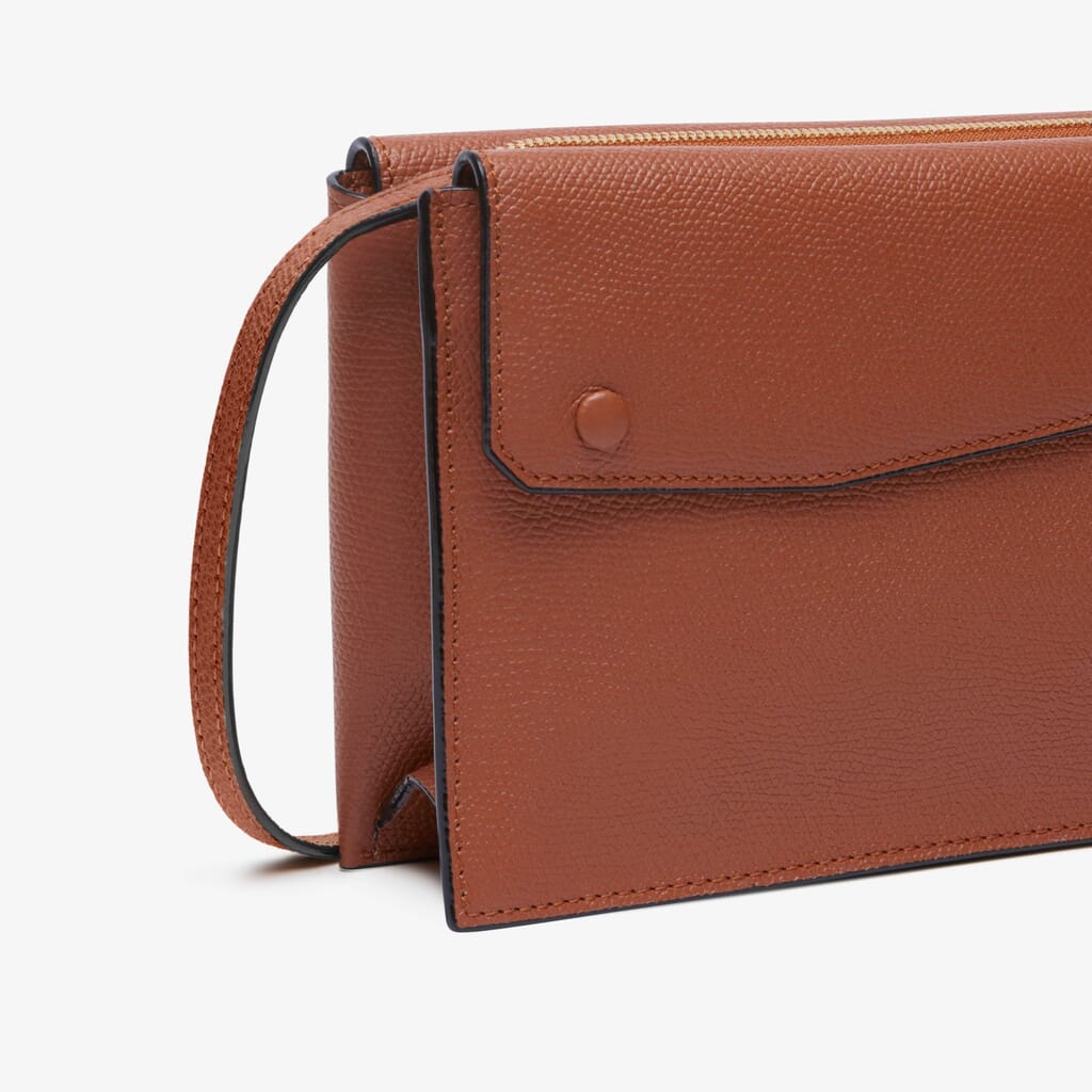 Envelope Crossbody Bag in Golden Leather