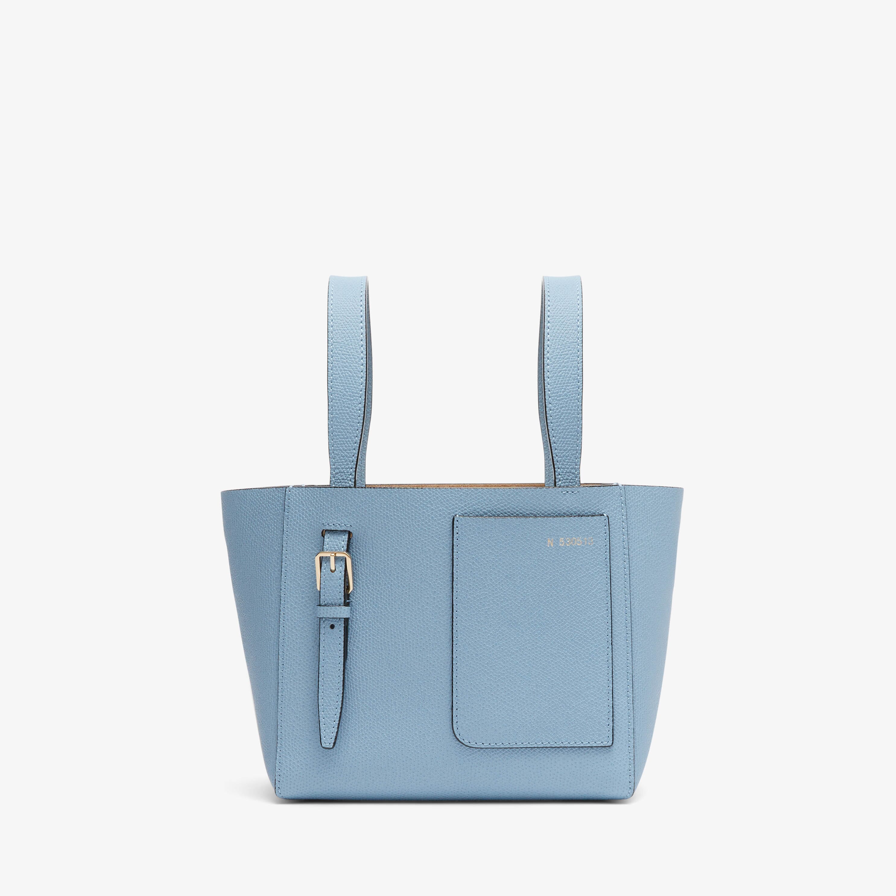 Bucket Micro Bag - Shirt Blue - Vitello VS - Valextra - 1