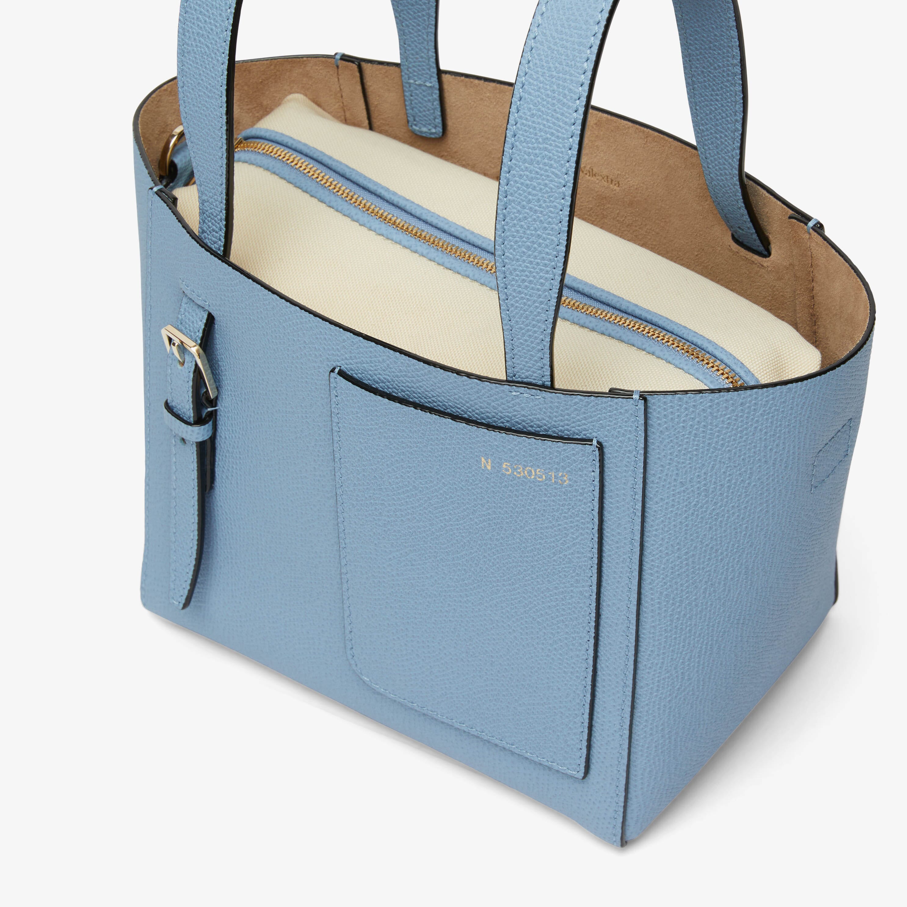 Bucket Micro Bag - Shirt Blue - Vitello VS - Valextra - 2