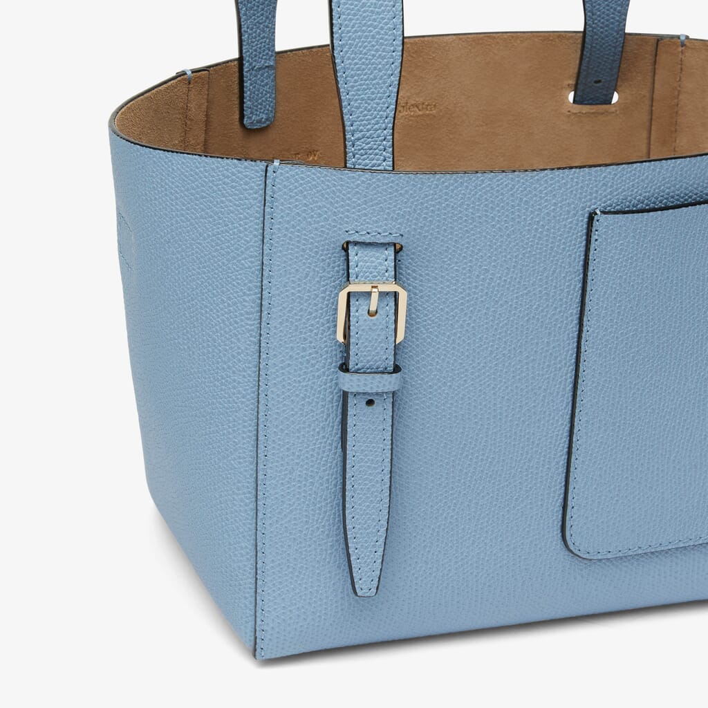 Bucket Micro Bag - Shirt Blue - Vitello VS - Valextra - 3