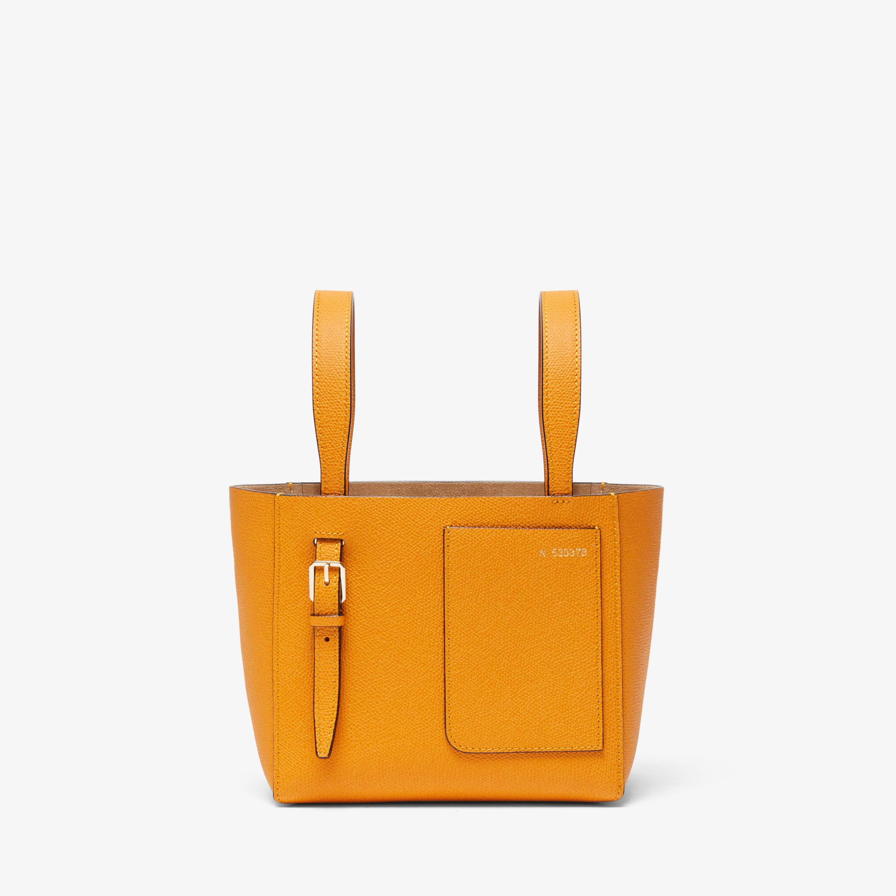 Soft Bucket Micro Bag - Saffron Yellow - Vitello VS - Valextra - 1