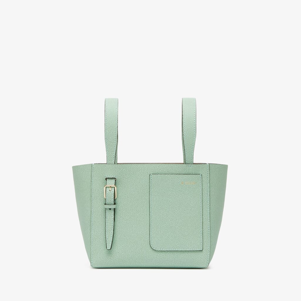 Soft Bucket Micro Bag - Aqua Green - Vitello VS - Valextra - 1