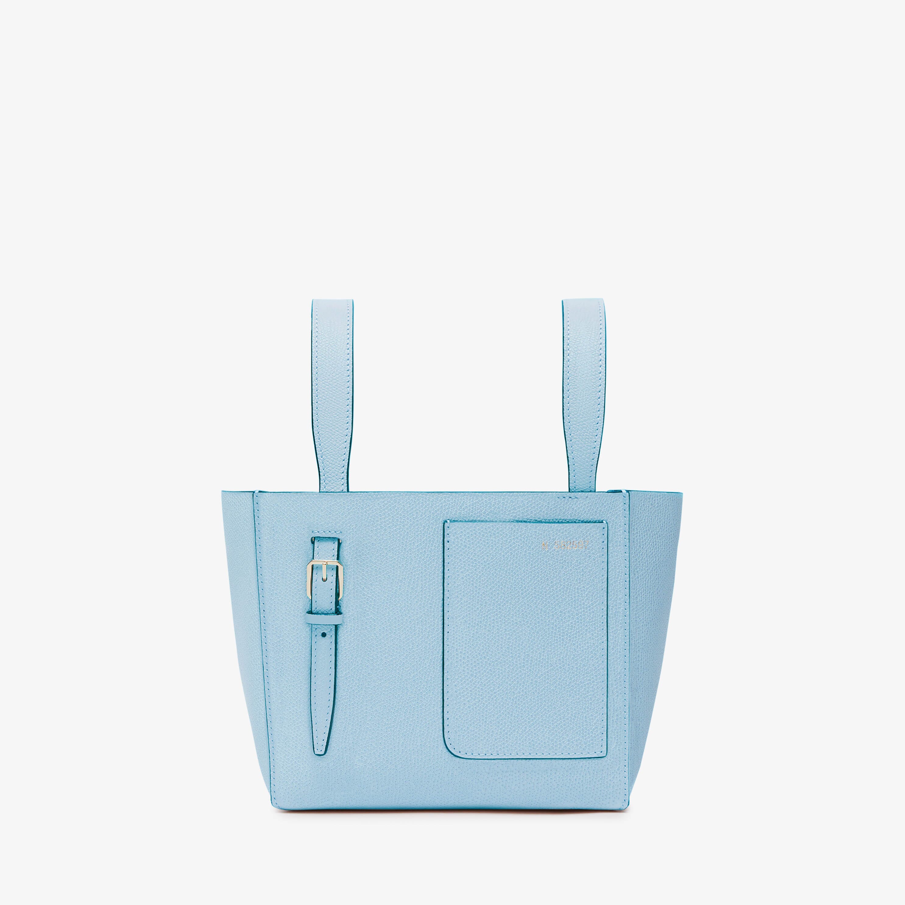 Soft Bucket Micro Bag - Cerulean Blue - Vitello VS - Valextra - 1