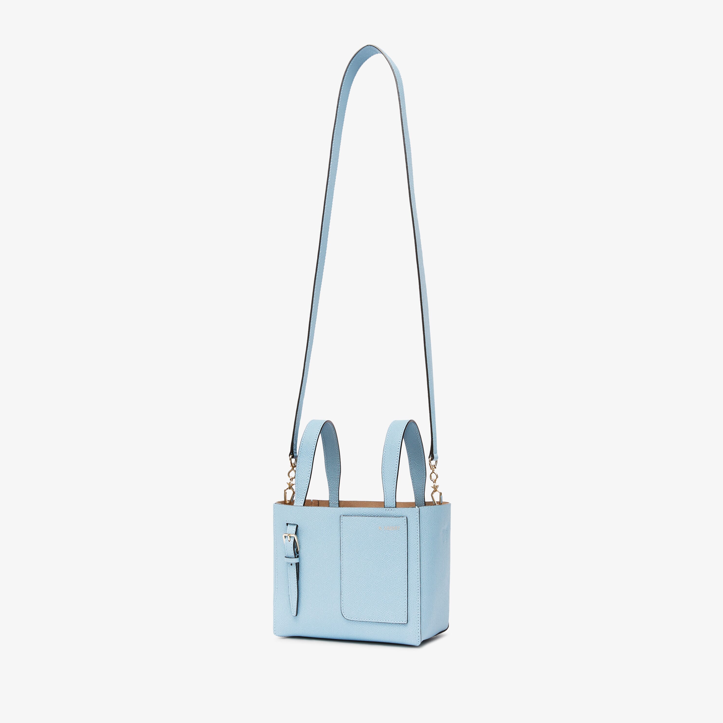 Soft Bucket Micro Bag - Cerulean Blue - Vitello VS - Valextra - 5